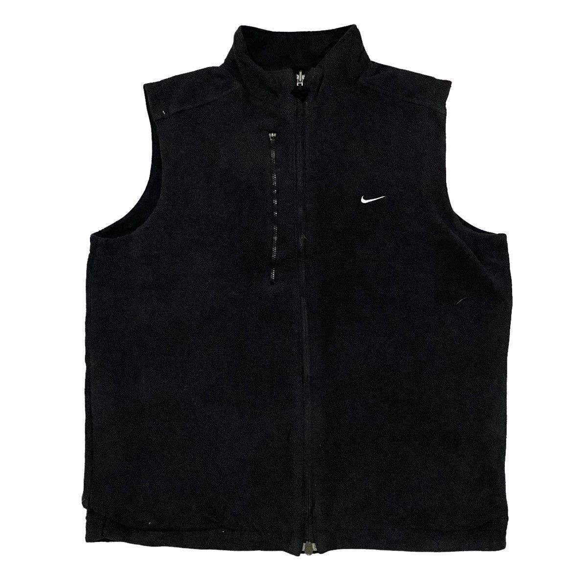 Nike × Vintage Nike fleece Black grey reversible vest Size US L / EU 52-54 / 3 - 4 Thumbnail
