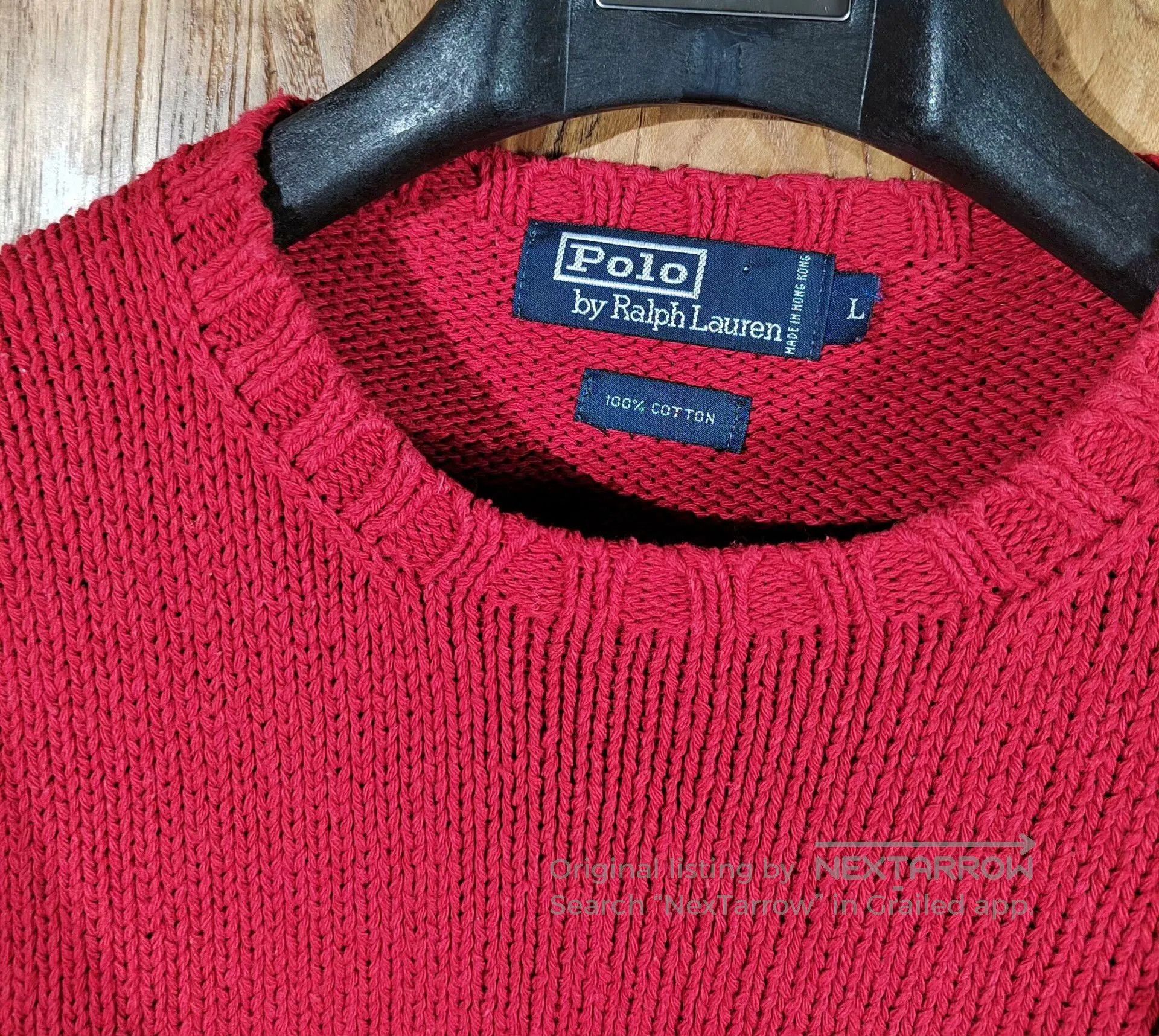 Polo Ralph Lauren Red Cotton Sweater by Ralph Lauren. Size US L / EU 52-54 / 3 - 2 Thumbnail