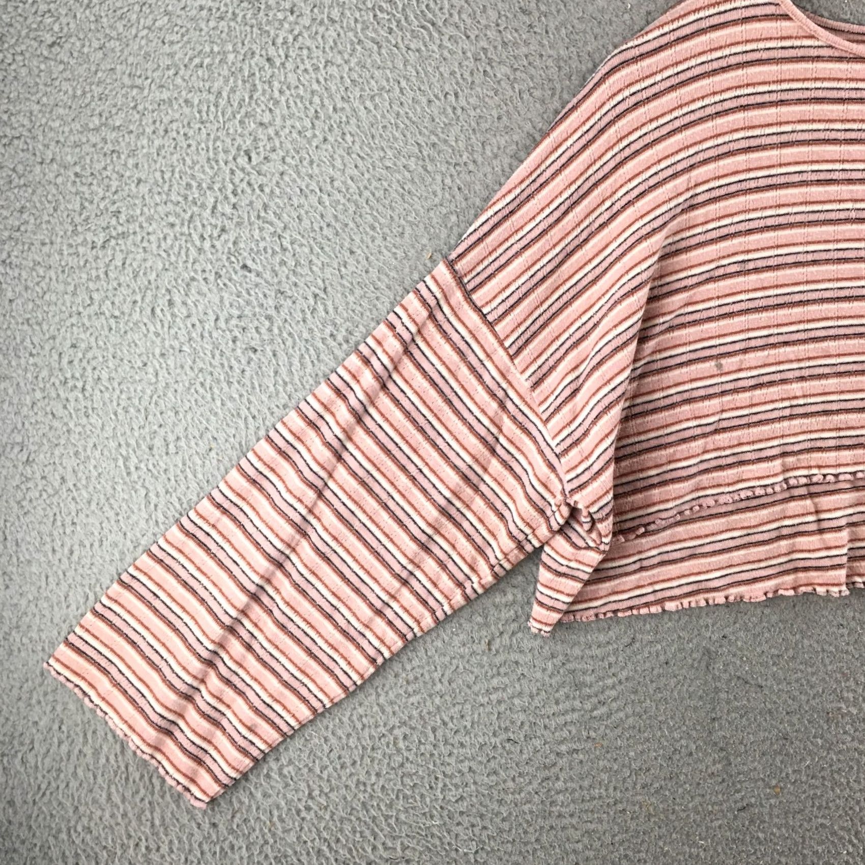 American Eagle Outfitters American Eagle Outfitters Sweatshirt Womens XS Multicolor Stripe Long Sleeve Casual Pullover Crew Neck Knit Logo Size XS / US 0-2 / IT 36-38 - 5 Thumbnail