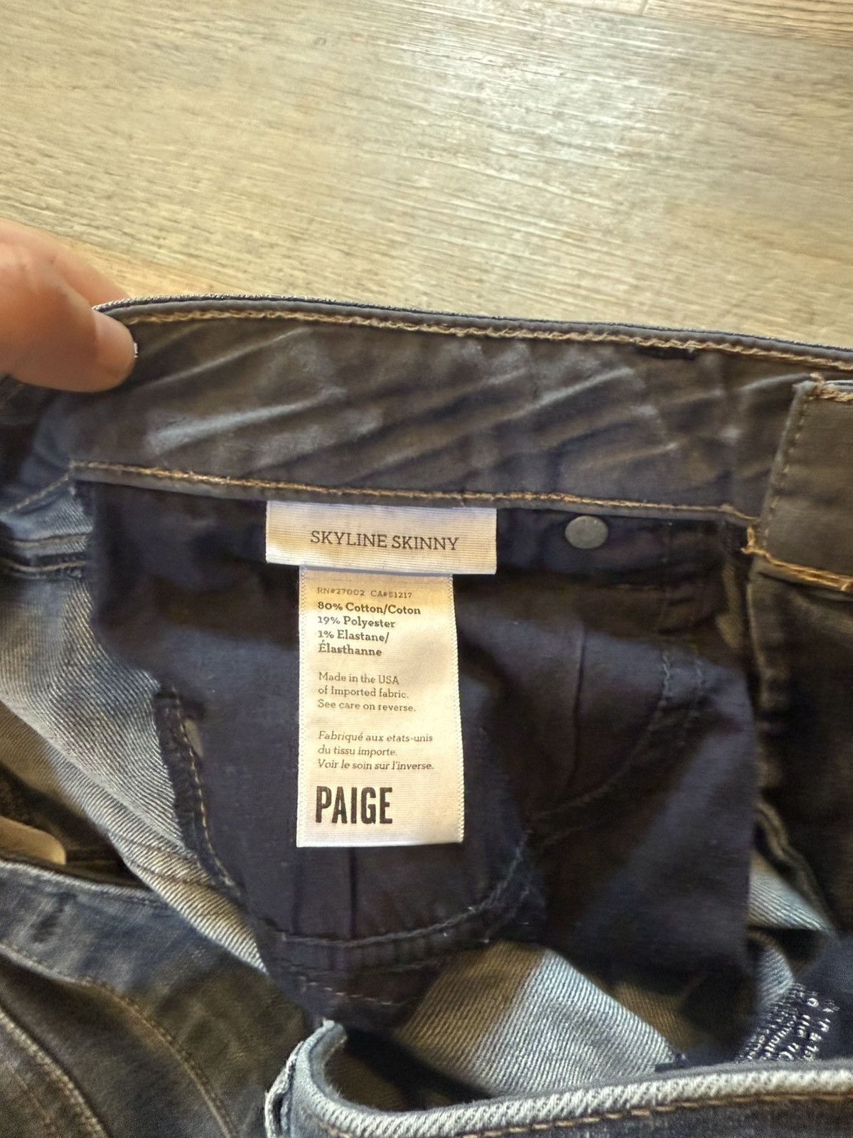 Paige Paige Women’s Size 28 Jeans Skyline Skinny Low Rise Dark Size 28" / US 6 / IT 42 - 5 Thumbnail