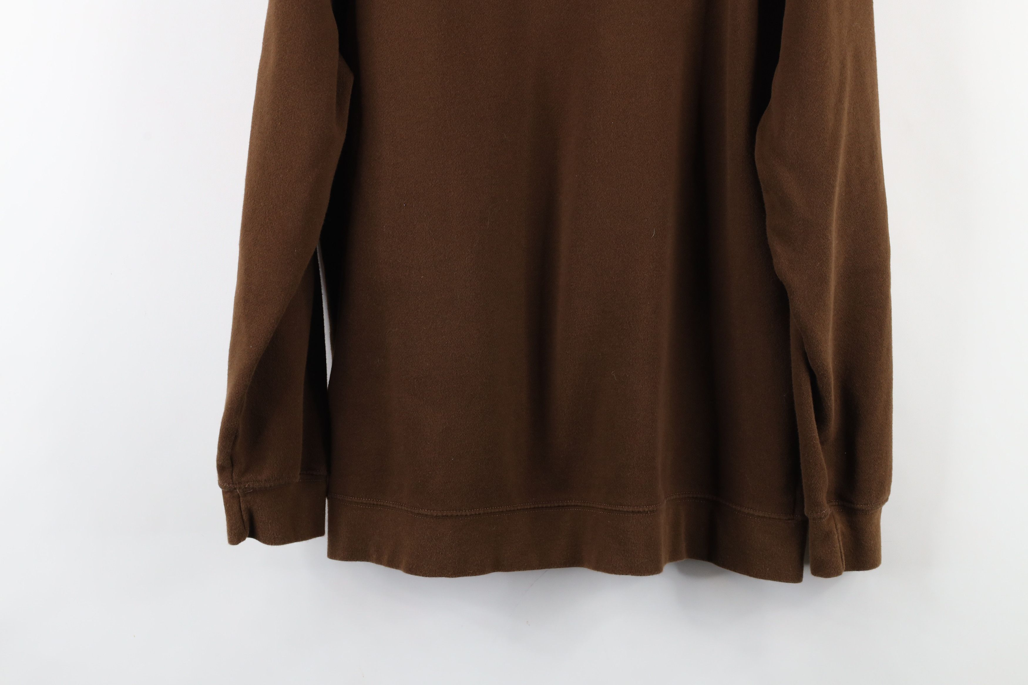 Vintage Vintage 90s Streetwear Faded Blank Crewneck Sweatshirt Brown Size US M / EU 48-50 / 2 - 11 Thumbnail
