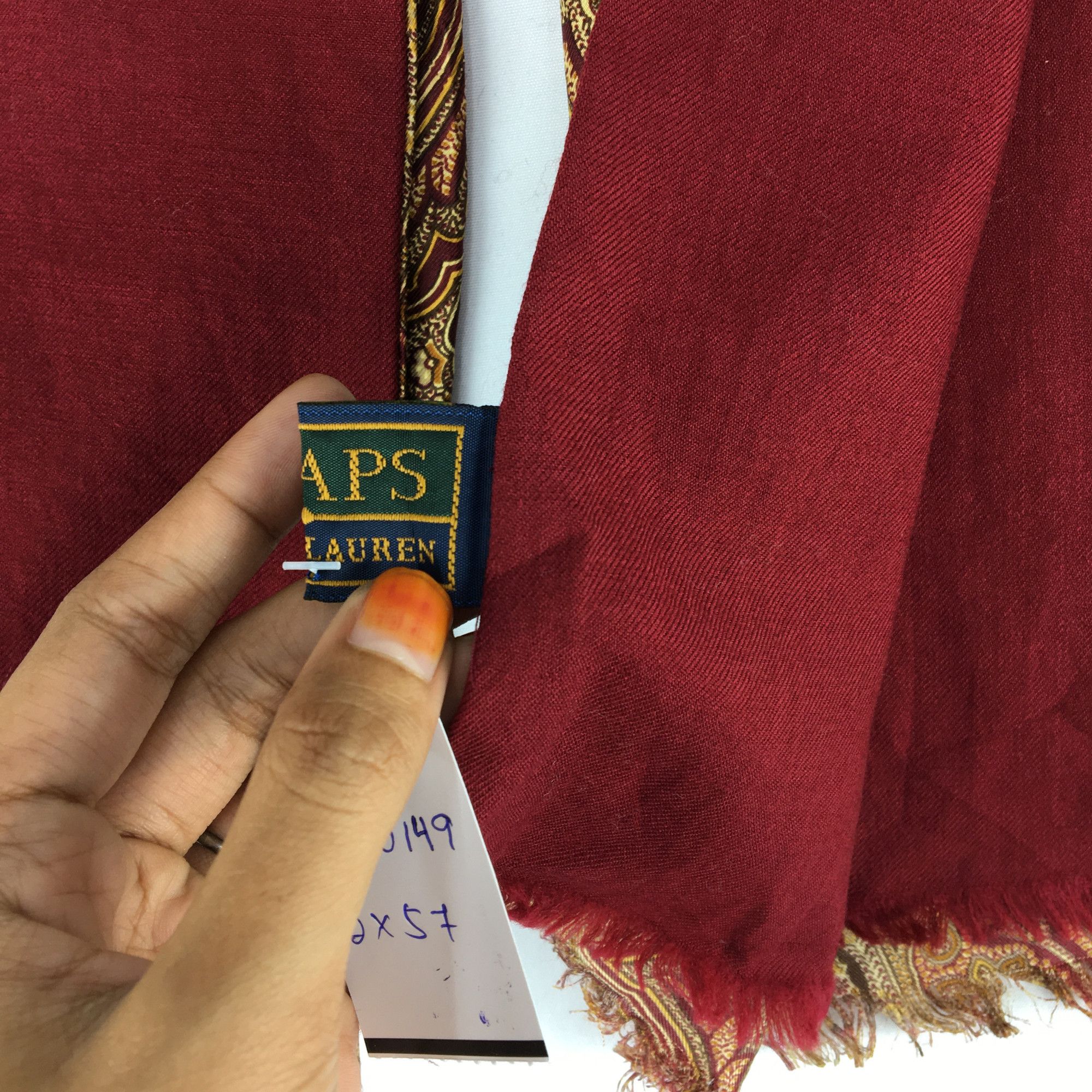 Ralph Lauren Vintage Chap Ralph Lauren SILK Scarf Muffler Wool Scarves Size ONE SIZE - 5 Thumbnail