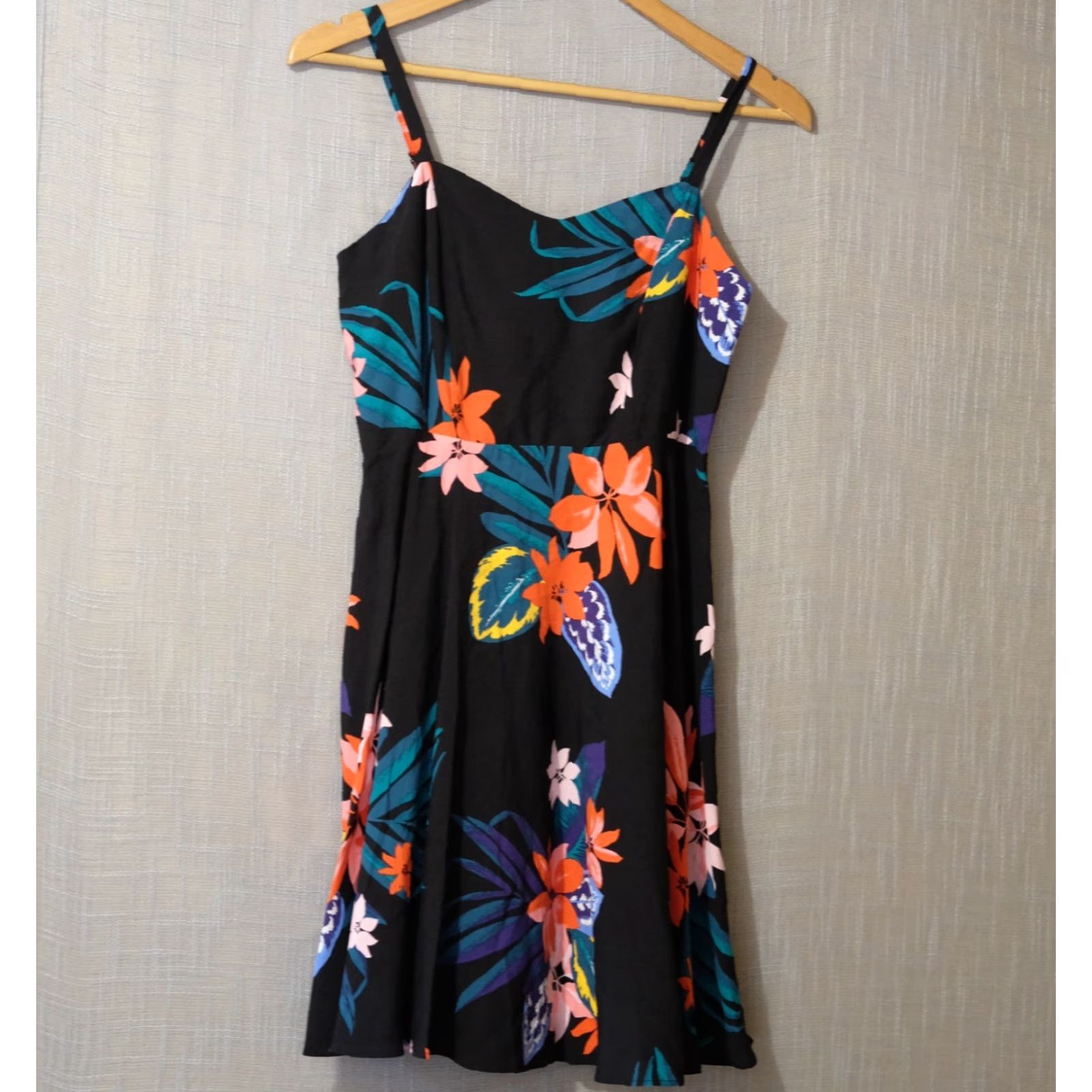 Old Navy Old Navy Floral Sundress Fit Flare Black Summer Womens S #A-36 Nwot! Size S / US 4 / IT 40 - 2 Thumbnail