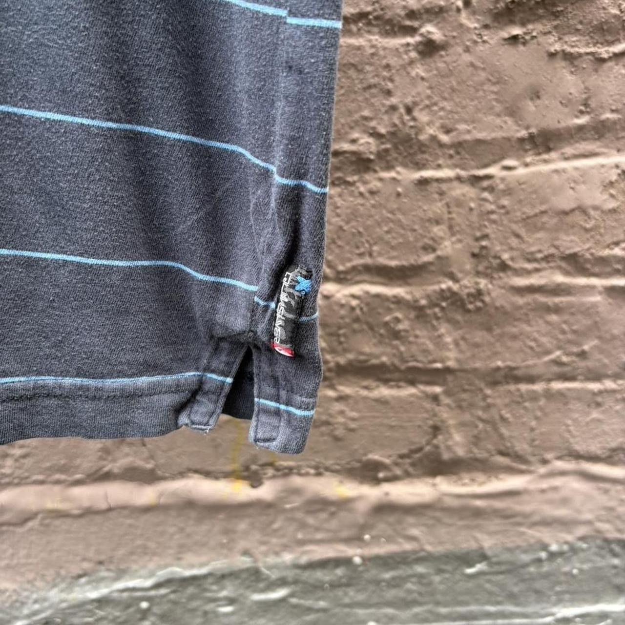 Quiksilver Early 2000s Y2K Quiksilver Grey and Blue Striped Polo Shirt Size US XL / EU 56 / 4 - 5 Thumbnail