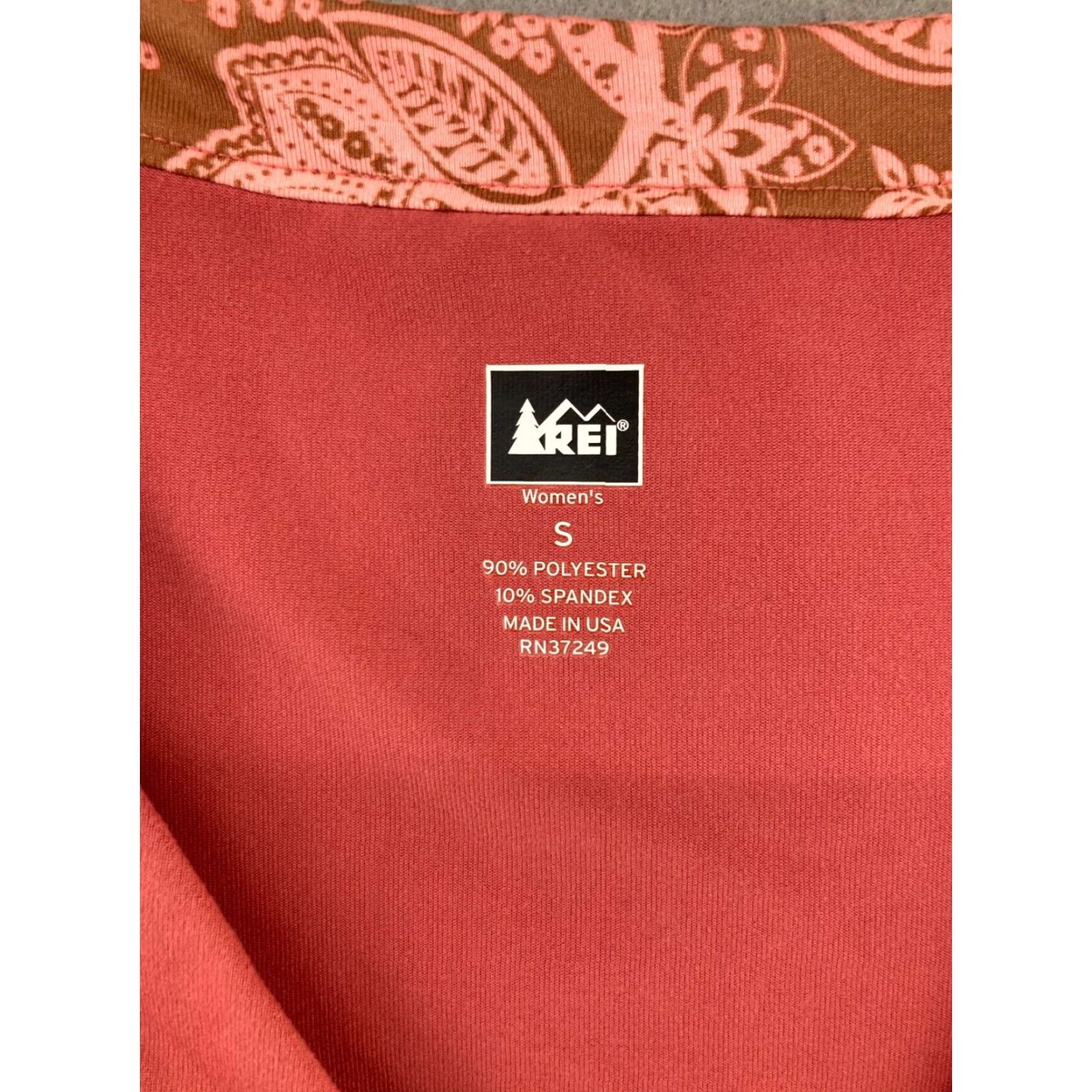 Vintage REI Womens Shirt Small Orange Paisley Floral Boho Outdoor Size S / US 4 / IT 40 - 4 Thumbnail