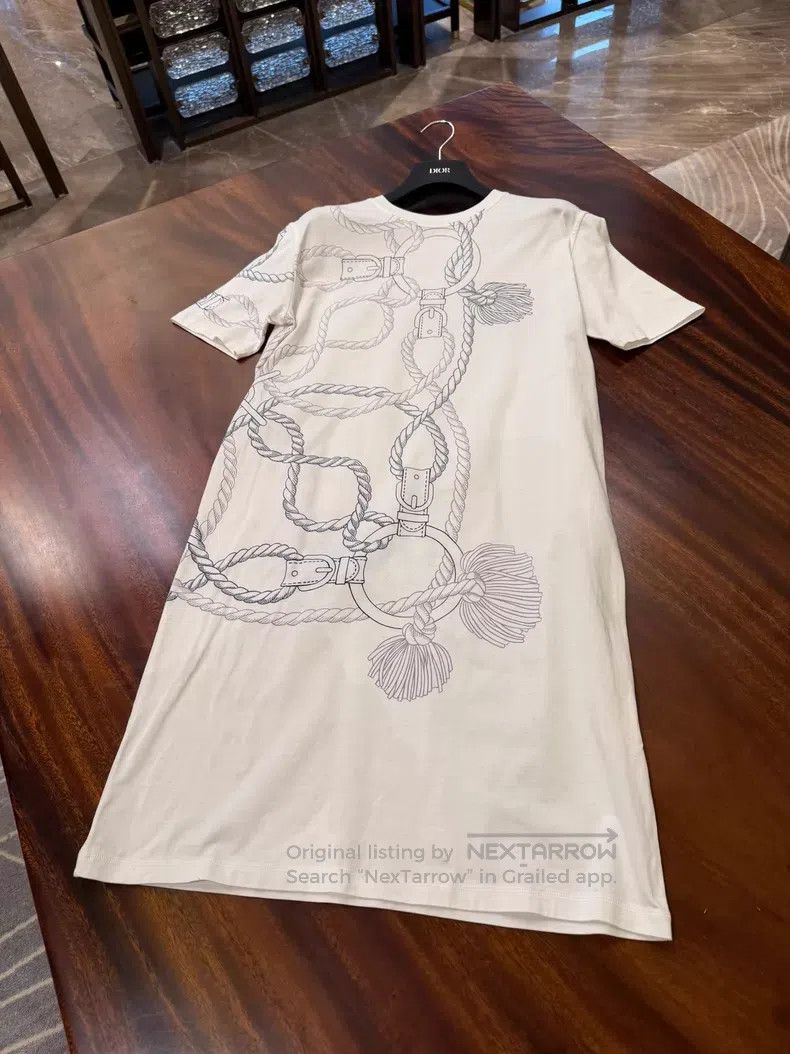 Hermes Hermes Dress, Classic Chain Pattern, 100% Cotton, Skin-fri Size XS / US 0-2 / IT 36-38 - 4 Thumbnail