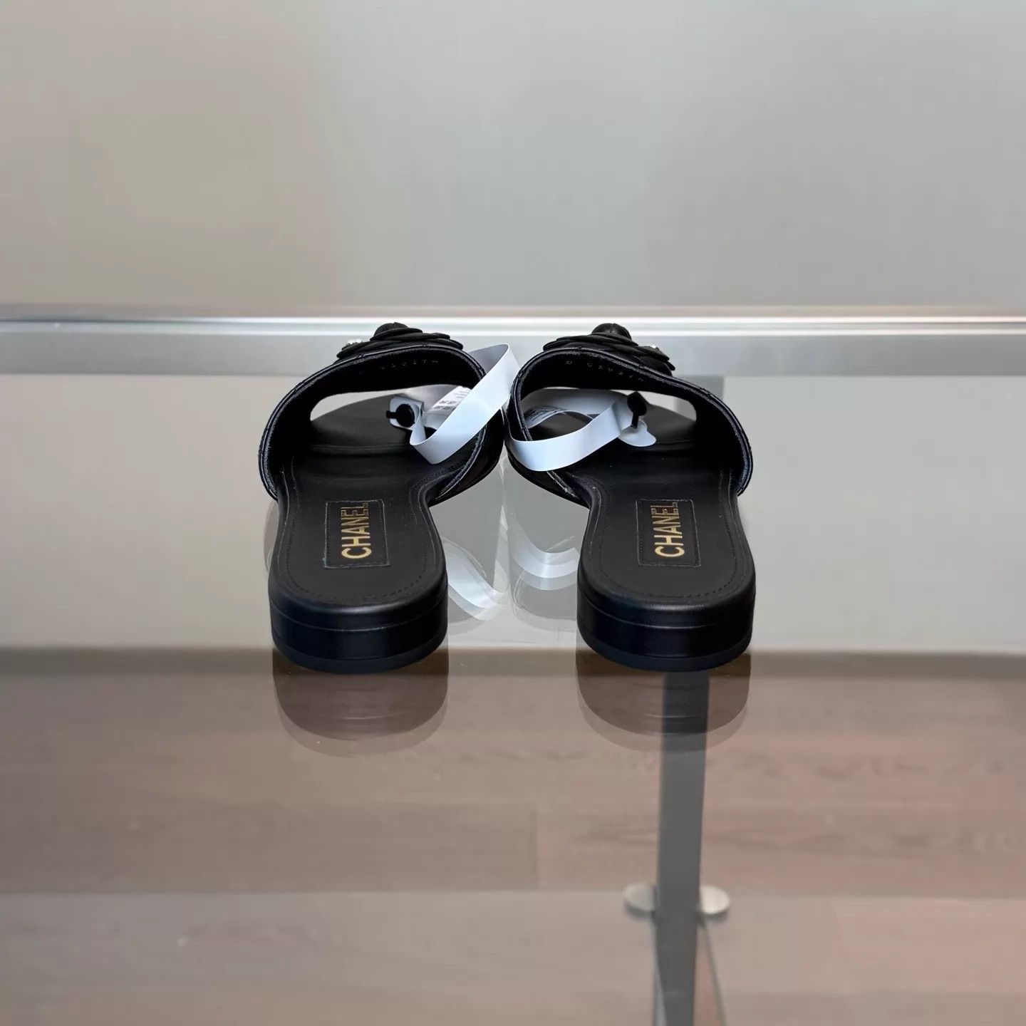 Chanel Chanel Black Camellia Slippers 39 New Size US 8.5 / IT 38.5 - 4 Thumbnail