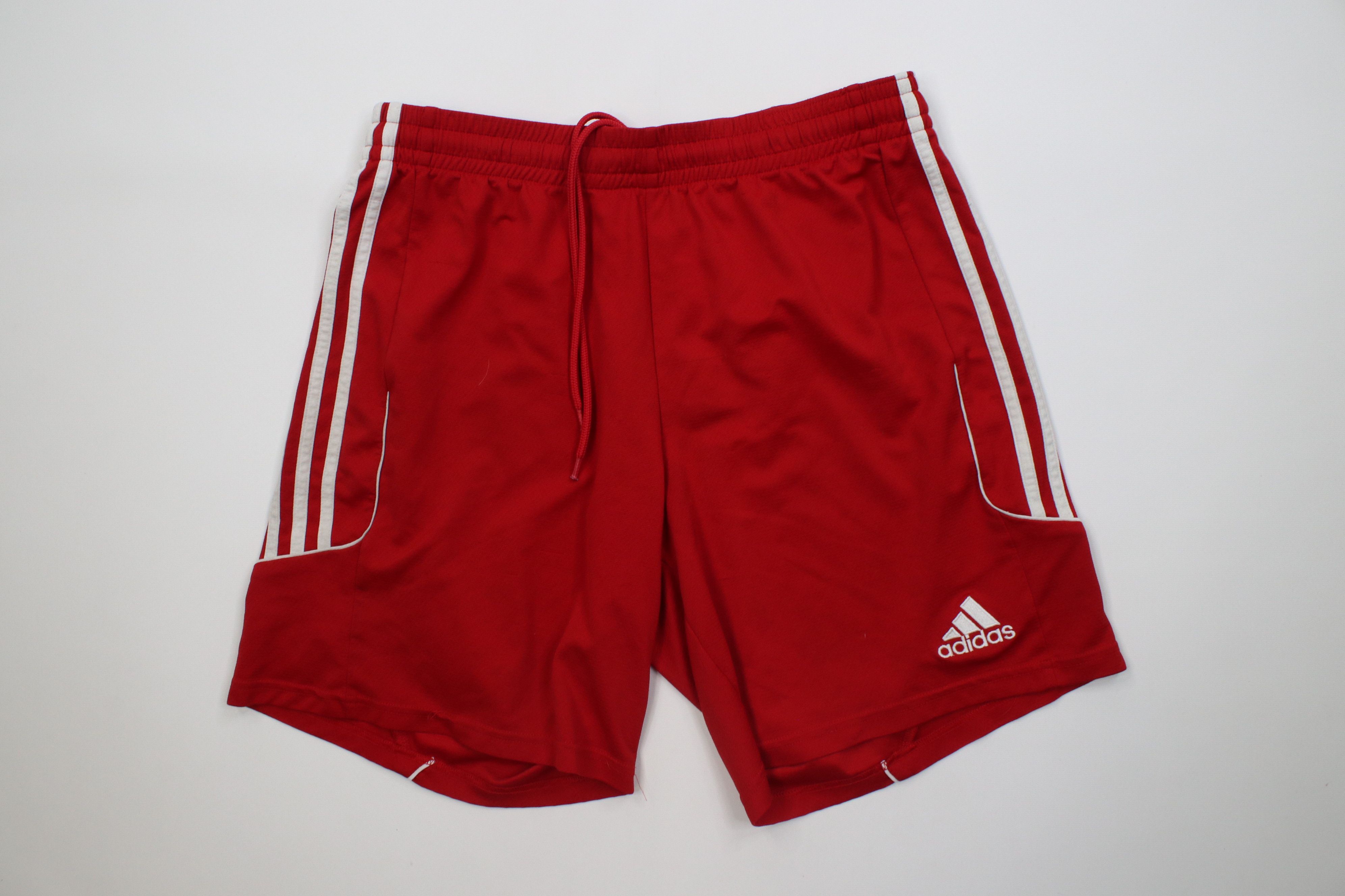 Adidas Vintage Y2K Adidas Knee Running Jogging Soccer Shorts Red Size US 34 / EU 50 - 1 Thumbnail
