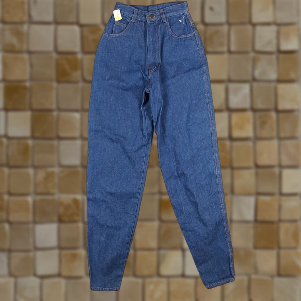 Vintage VINTAGE 80s Sanroy High Waist Relaxed Tapered Women's Jeans Size 3 Denim Blue Size 26" / US 2 / IT 38 - 1 Thumbnail