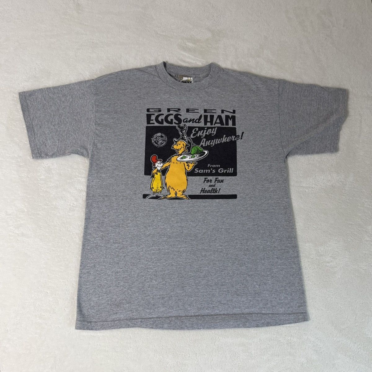 Tultex Vintage 2001 Dr. Seuss Green Eggs & Ham T-shirt Size US XL / EU 56 / 4 - 1 Thumbnail