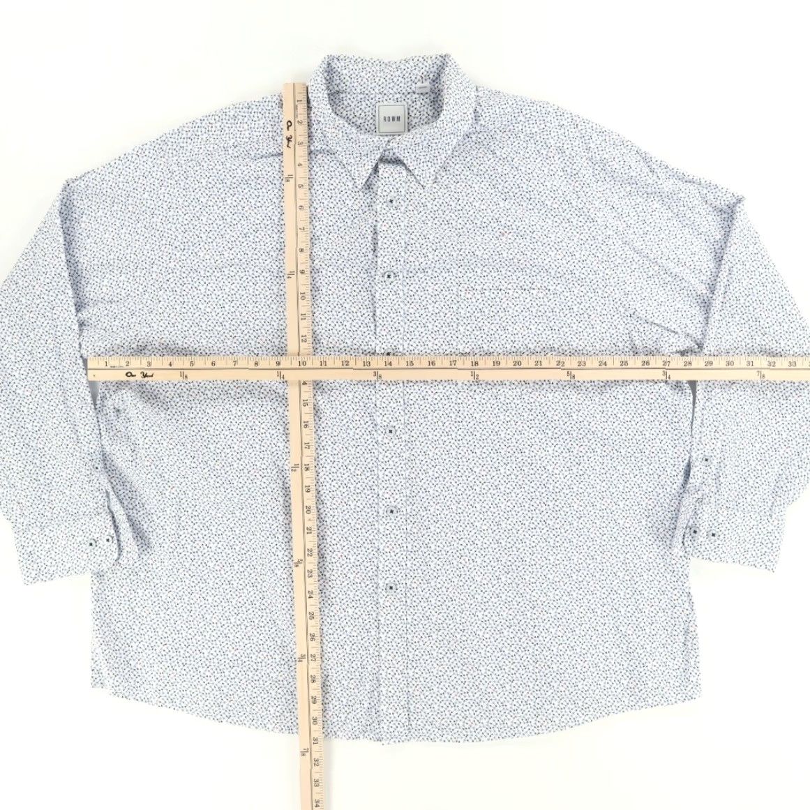 Vintage **White Arrow Print Button Down Shirt Men's 3XB** User: **White Arrow Print Button Down Shirt Men's 3XB** Size 48R - 3 Thumbnail