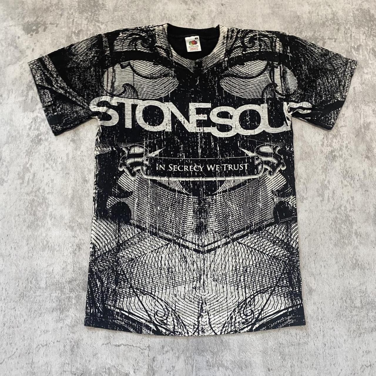 Fruit Of The Loom 2000s y2k Stone Sour in secrecy we Trust black Size US S / EU 44-46 / 1 - 1 Thumbnail