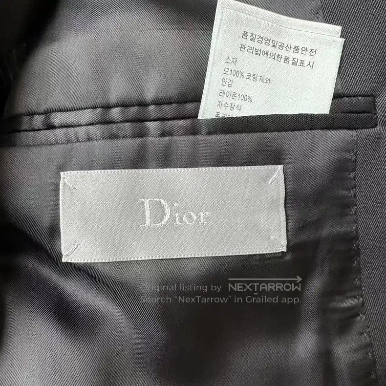 Dior Dior Floral skull black suit Size 48R - 4 Thumbnail