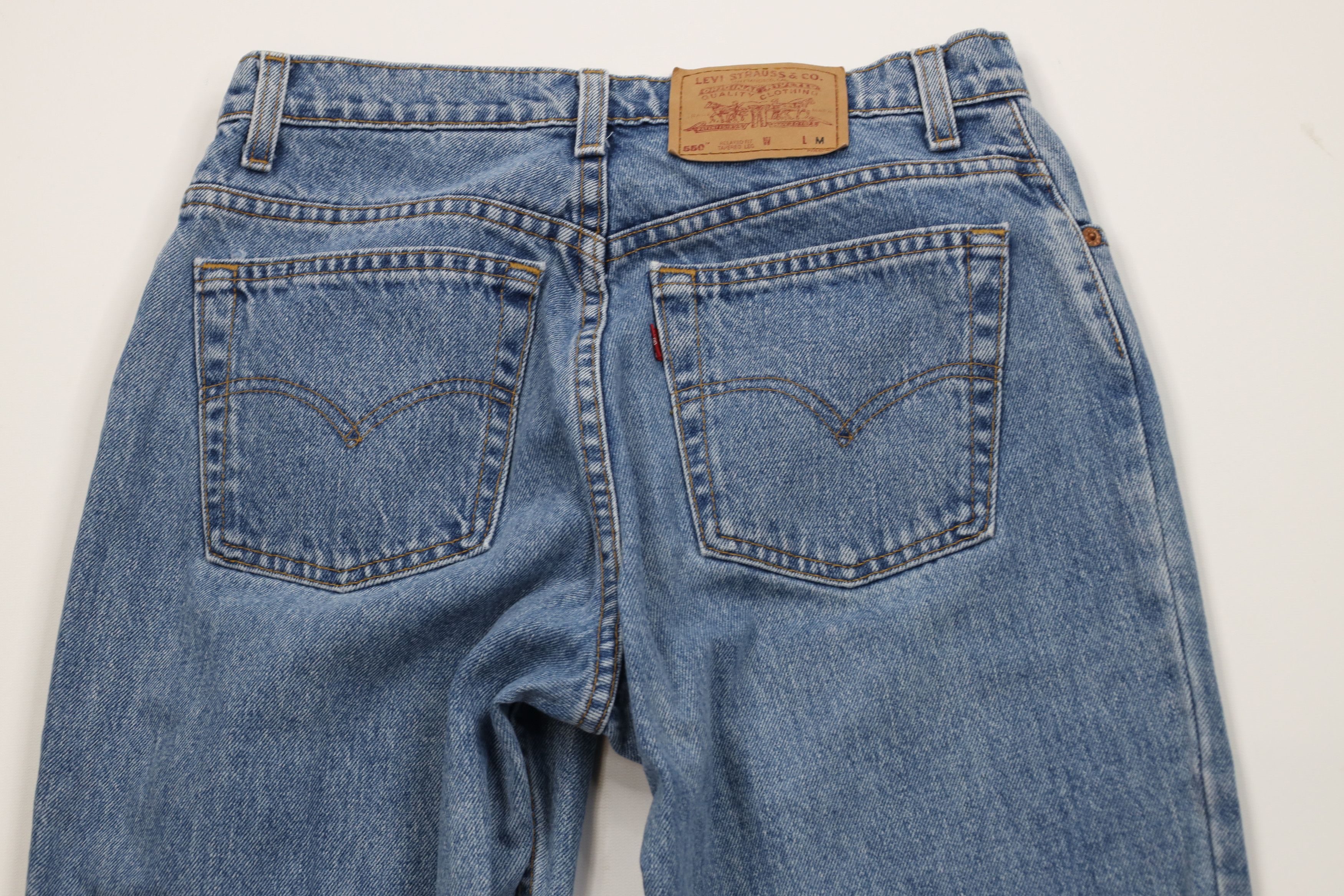 Levi's Vintage 90s Levis 550 Relaxed Tapered Leg Denim Jeans Blue Size 32" / US 10 / IT 46 - 9 Thumbnail
