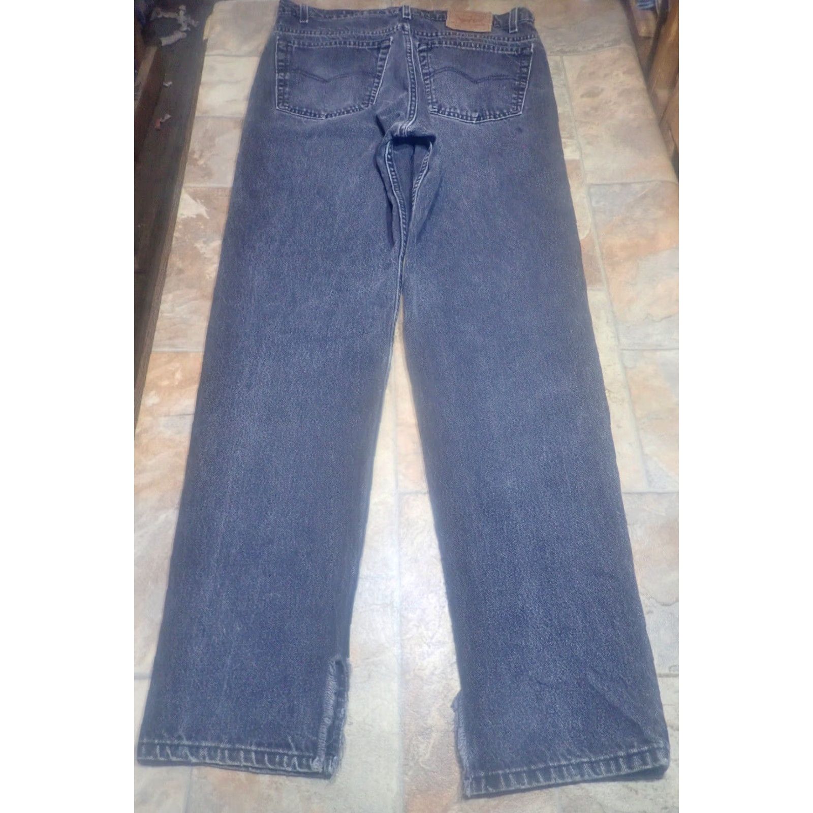 Levi's VINTAGE Levi's 550 Jeans Men 38x36 Black Denim Distressed 90s USA Fast Shipping Size US 38 / EU 54 - 3 Thumbnail