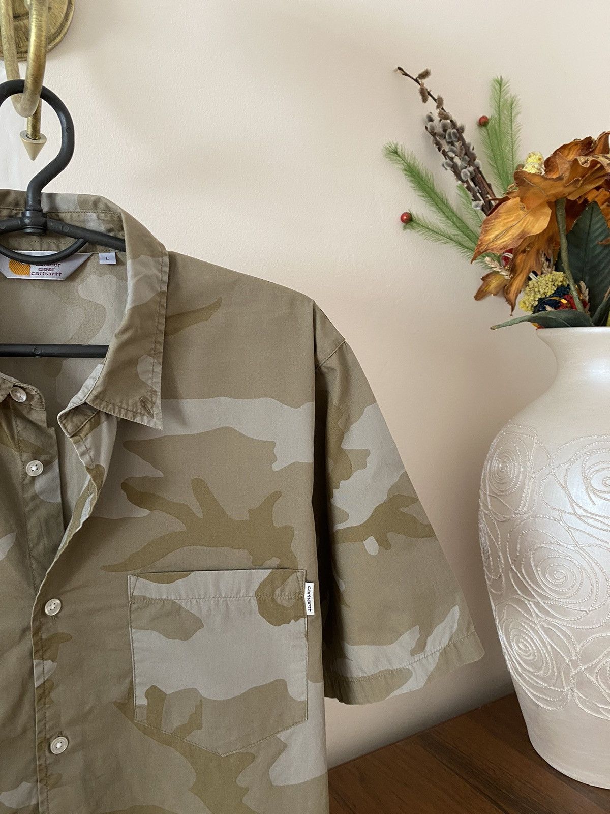 Carhartt × Vintage Vintage Carhartt Camo Shirt Button Up Size US L / EU 52-54 / 3 - 2 Thumbnail