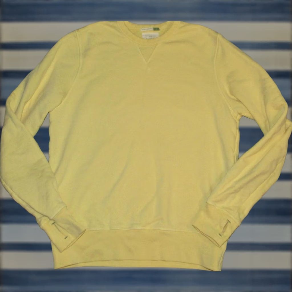 Sid Mashburn SID MASHBURN Yellow Cotton Crewneck Sweatshirt Sweater Medium Mens Size US M / EU 48-50 / 2 - 1 Thumbnail