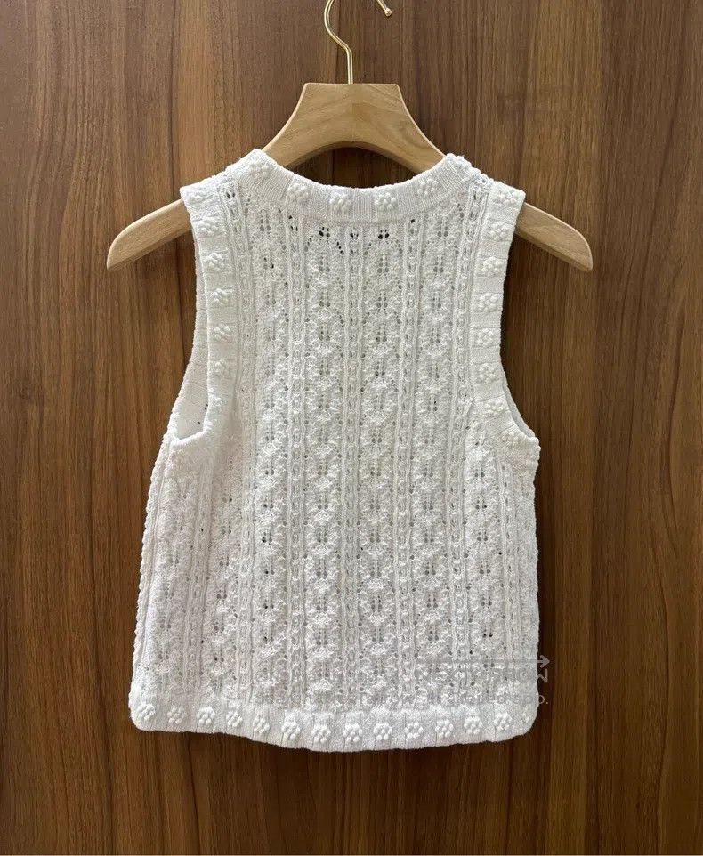 Chanel Chanel White knitted vest Size XXS / US 00 / IT 34 - 2 Thumbnail