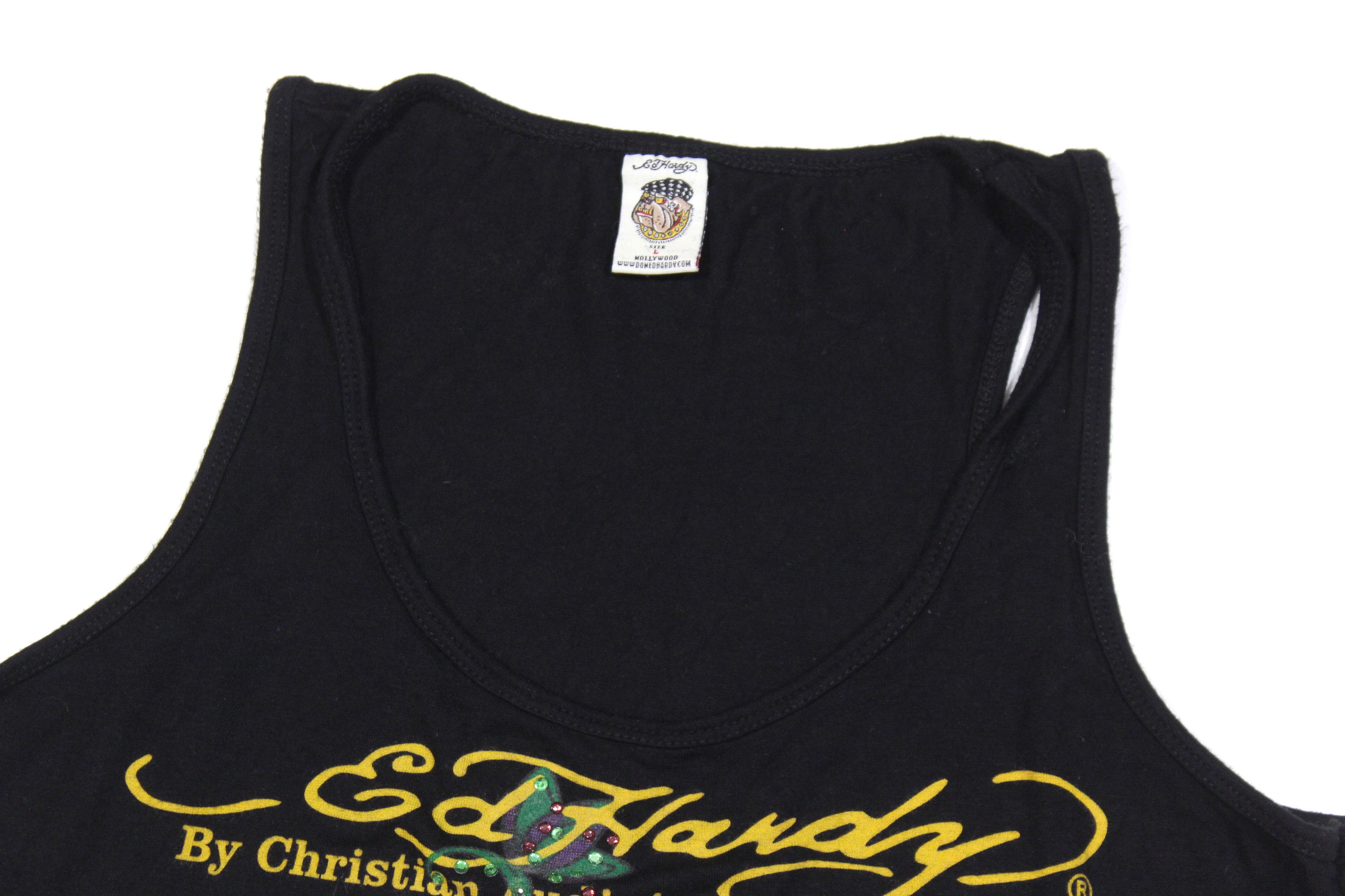 Christian Audigier Y2K Skull Logo Tank Top Vintage Made in USA Size L / US 10 / IT 46 - 4 Thumbnail