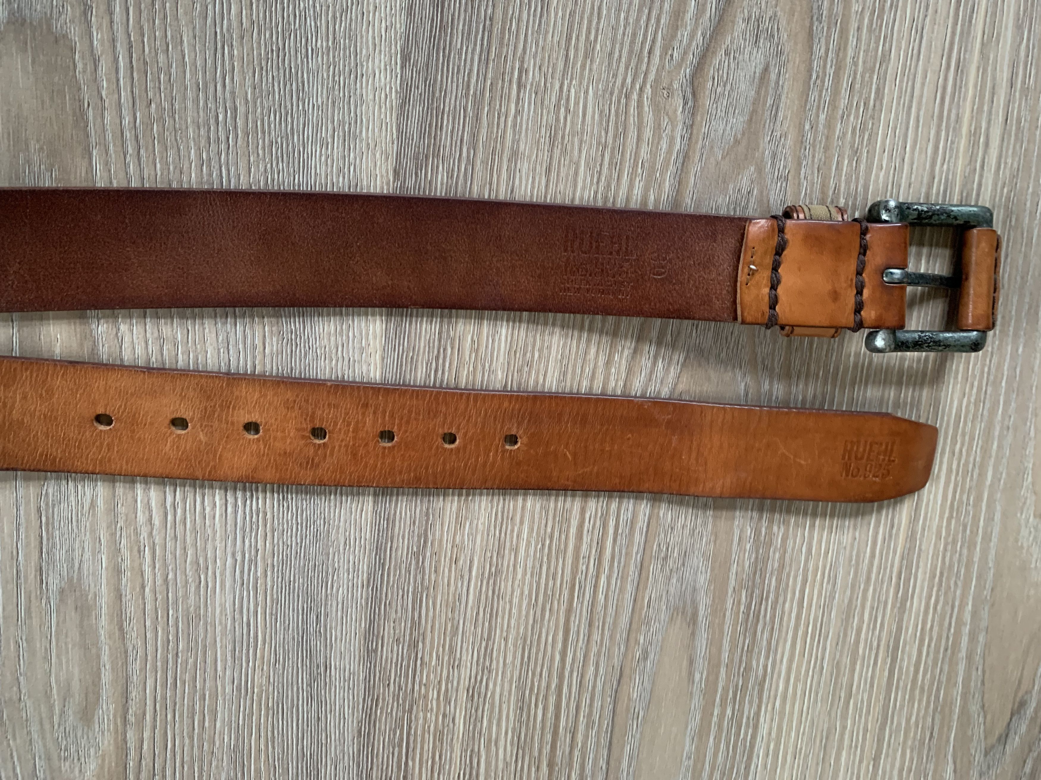 Ruehl No. 925 Vintage Ruehl No.925 Distressed Brown Leather Belt Size ONE SIZE - 3 Thumbnail