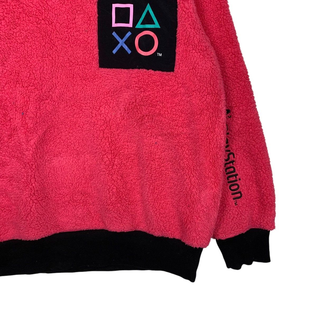 GU PLAYSTATION Embroidery Logo Pullover Pink Fleece #1587-C71 Size US XL / EU 56 / 4 - 4 Thumbnail
