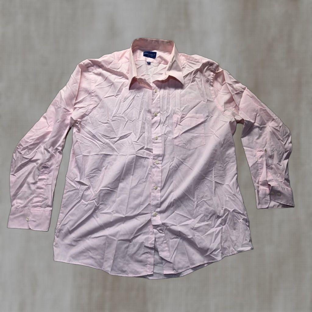 Vintage TownCraft Shirt Button-Down Adult Men 17.5 Pink Cotton Blend Long Sleeve 34/35 Casual 90s? Size US XXL / EU 58 / 5 - 1 Thumbnail