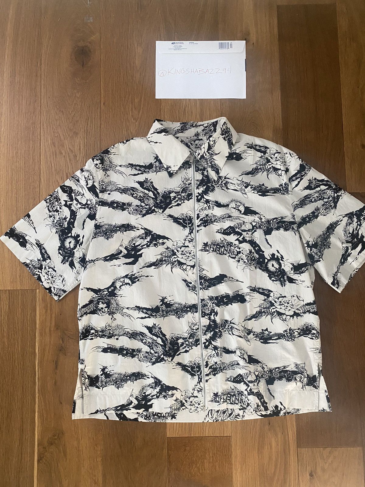GIVENCHY TIGER CAMO ZIP SHIRT