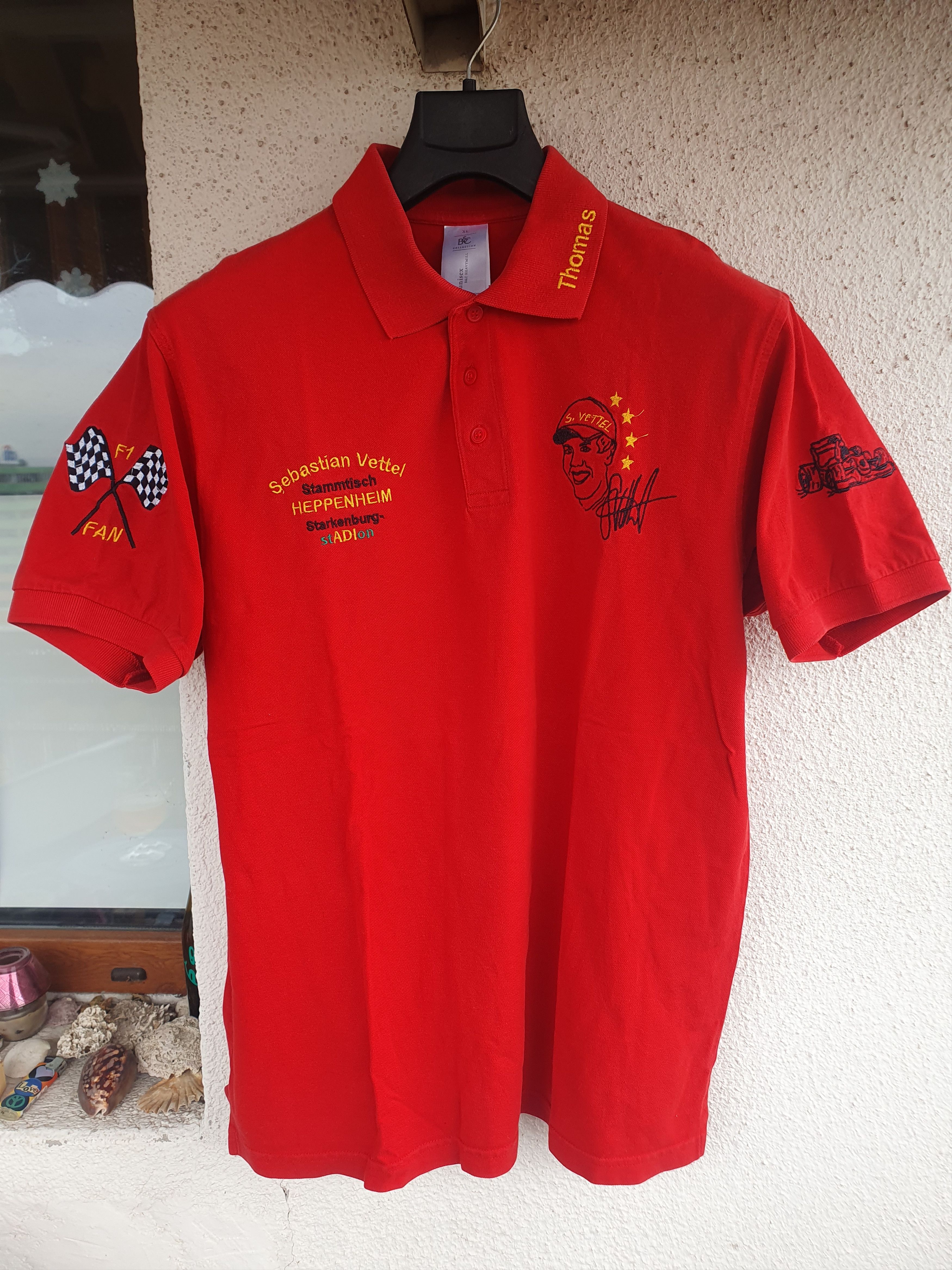 Formula 1 Sebastian Vettel Polo T-shirt World Champion 2010-2013 sz L Size US L / EU 52-54 / 3 - 2 Thumbnail