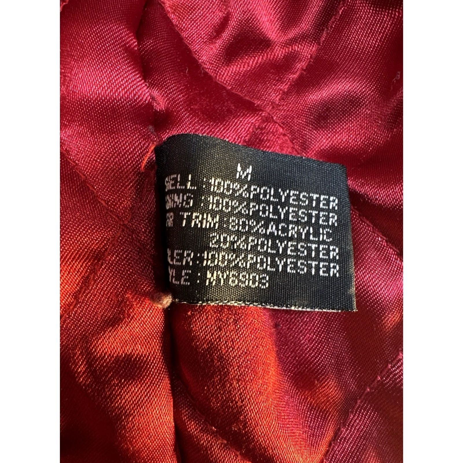 Vintage Eisign London Red Faux Fur Trim Coat Womens M Plush Lined Vintage Style Coat Size M / US 6-8 / IT 42-44 - 3 Thumbnail