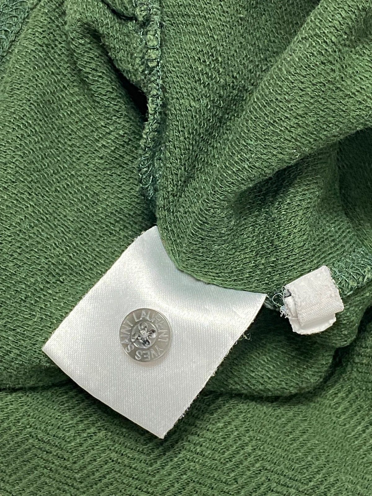Vintage Vintage YVES SAINT LAURENT Green Texture Polo Shirt Size US L / EU 52-54 / 3 - 5 Thumbnail