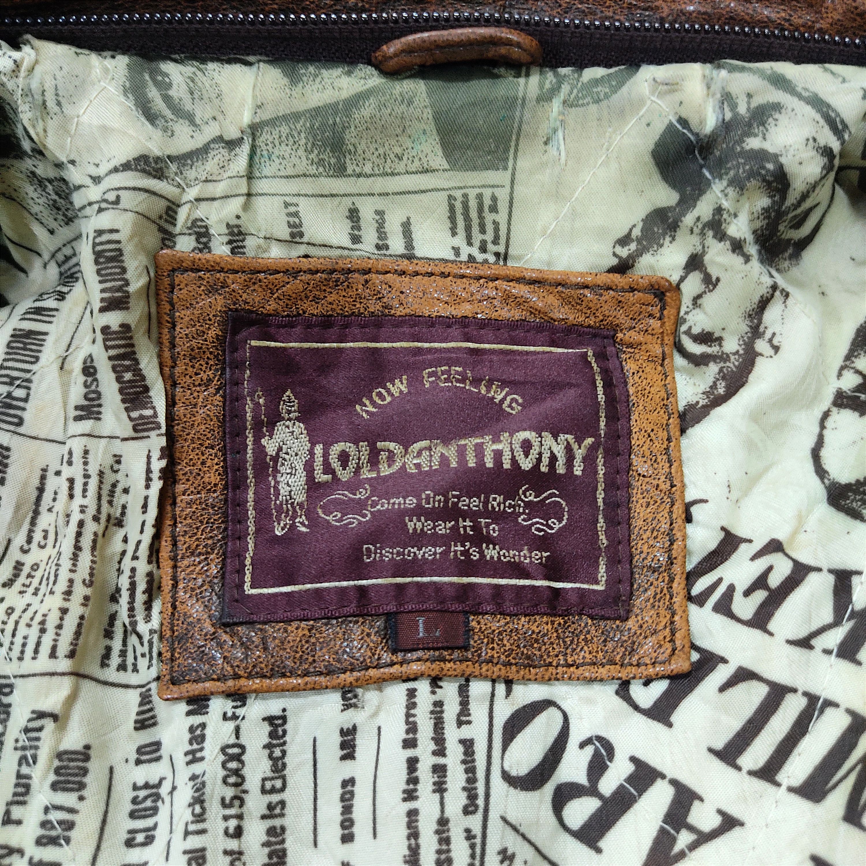 Genuine Leather G1 LOLDANTHONY Newspapers Lined Sheepskin Leather Jacket Size US L / EU 52-54 / 3 - 15 Thumbnail