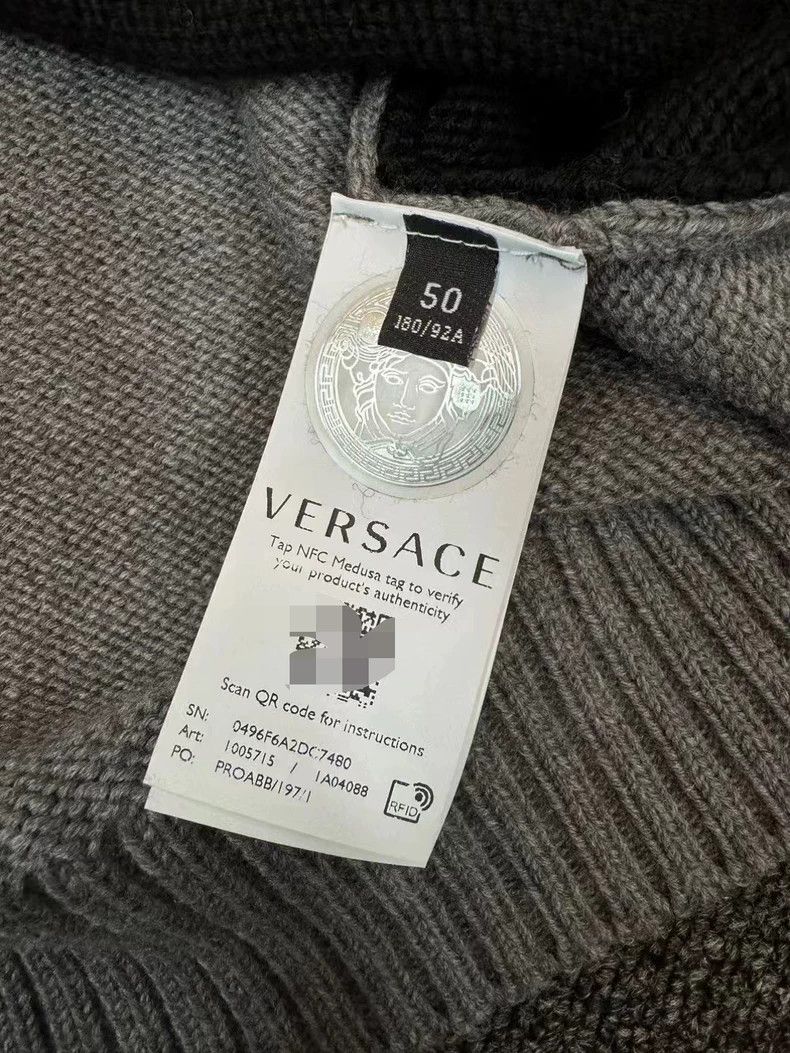 Versace Versace Color-blocked men's cardigans Size US L / EU 52-54 / 3 - 3 Thumbnail