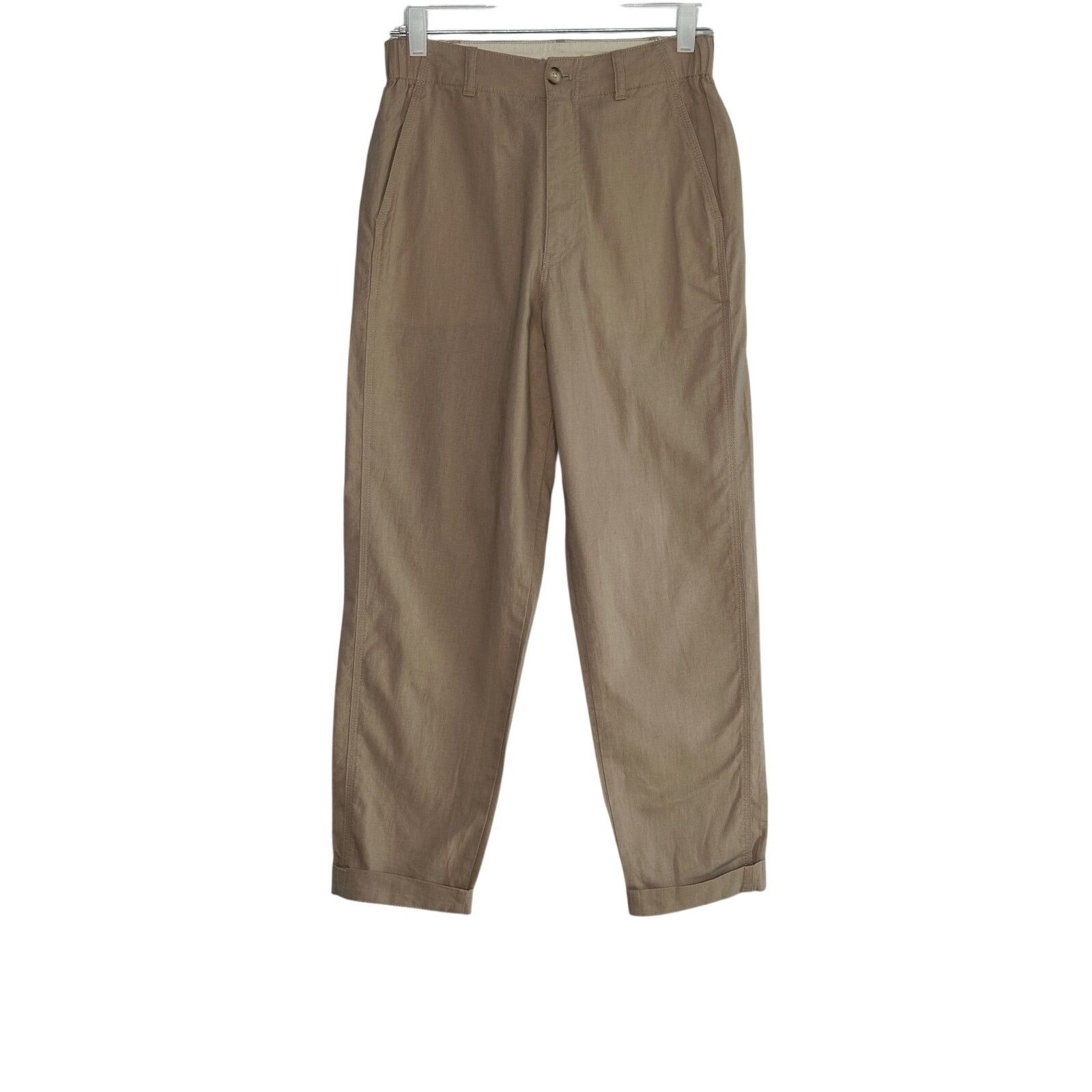 Uniqlo Uniqlo beige casual high rise ankle pants size XS Size 28" / US 6 / IT 42 - 8 Thumbnail
