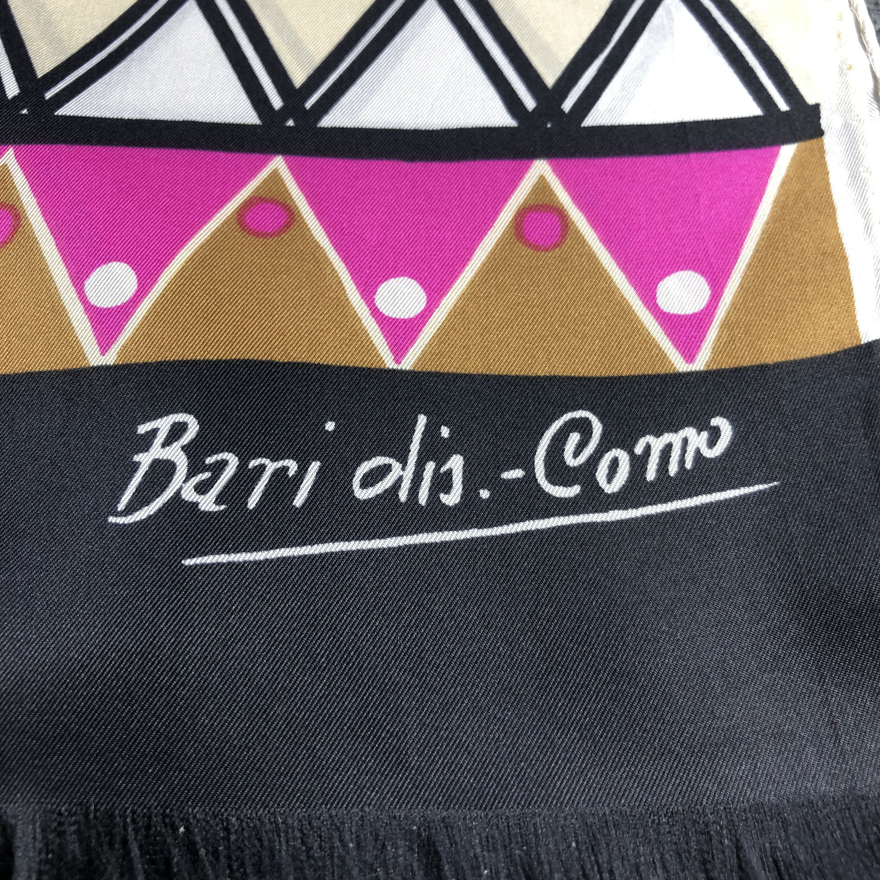 Vintage Bari Dis Como Luxury Silk Stole Silk Scarf M1129 Size ONE SIZE - 4 Thumbnail