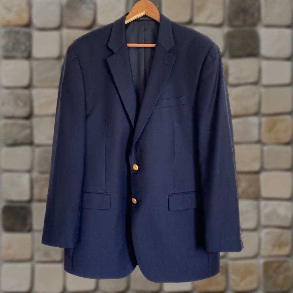 Ralph Lauren Lauren Ralph Lauren Men's Blazer Wool Navy 42 L Two-Button 100% Wool Classic Preppy Vintage Womens? Size 42R - 1 Thumbnail