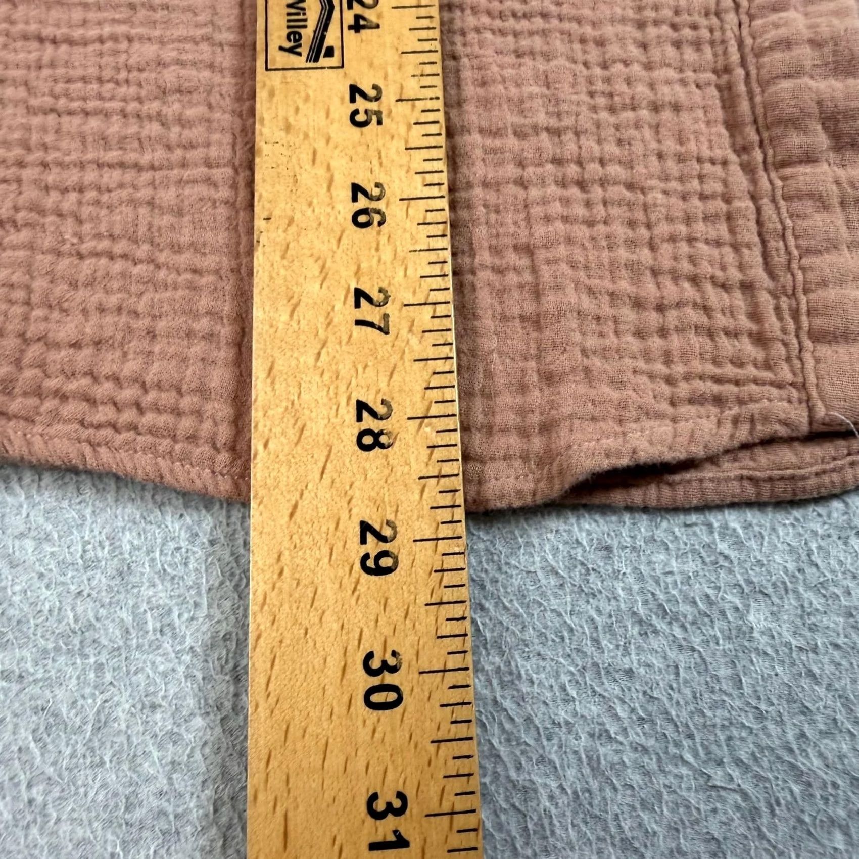 Vintage MOD REF Shirt Womens XL Brown Gauze Button Coastal Cottage Boho Side Slit Boxy Size XL / US 12-14 / IT 48-50 - 6 Thumbnail