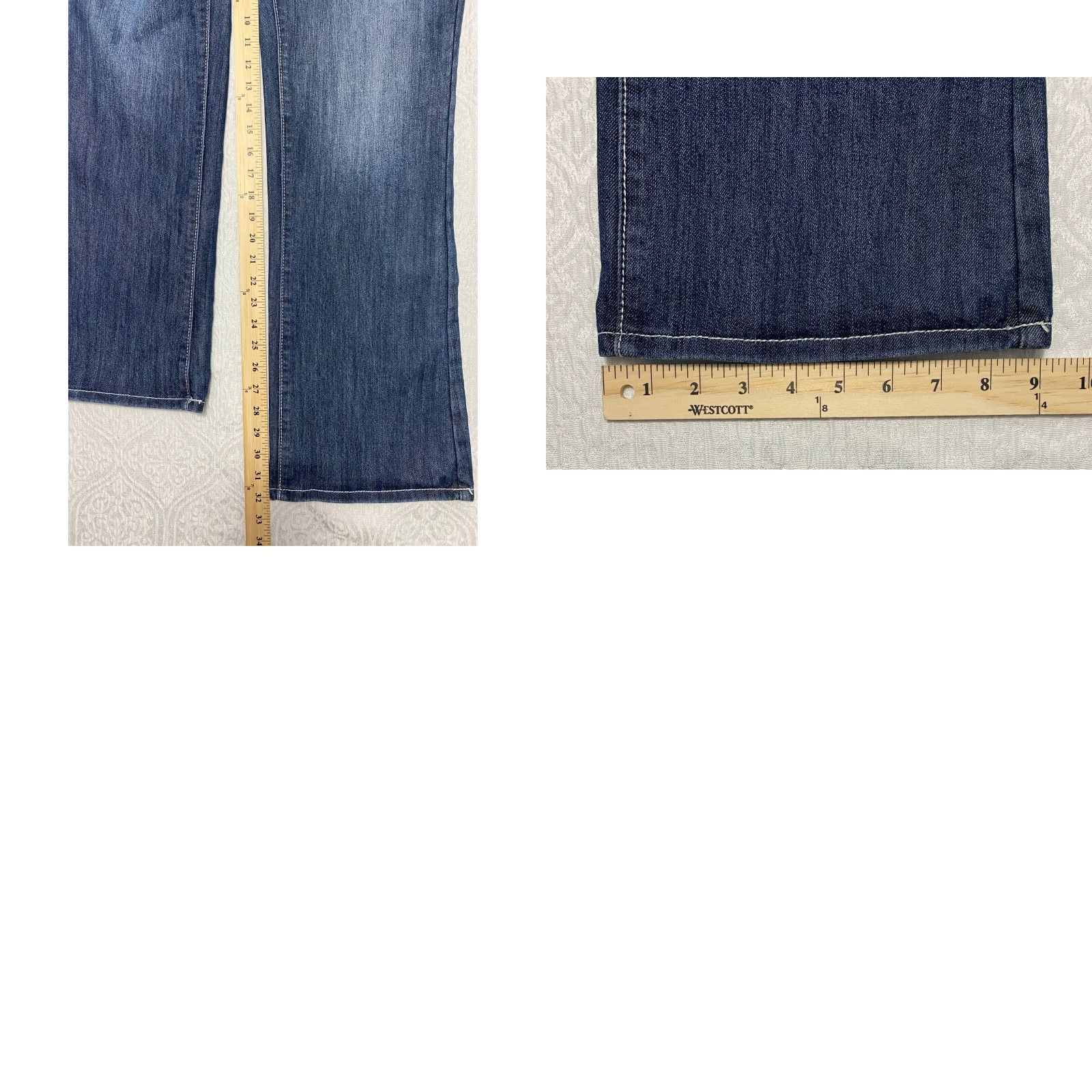 Vintage Earl Jeans Jeans Women's 10 Blue Bootcut Embroidered Bling Rhinestone Pockets Size 32" / US 10 / IT 46 - 8 Thumbnail