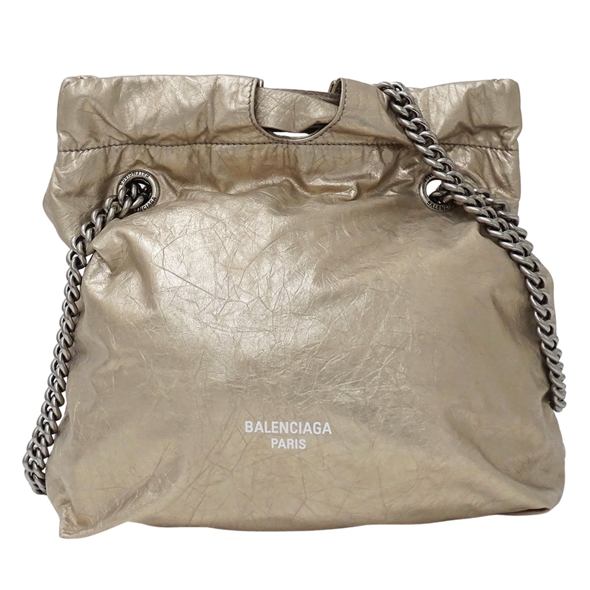 Balenciaga Balenciaga handbag for women, brand shoulder bag, leather, gold, metallic chain shoulder, 742942. Size ONE SIZE - 1 Thumbnail