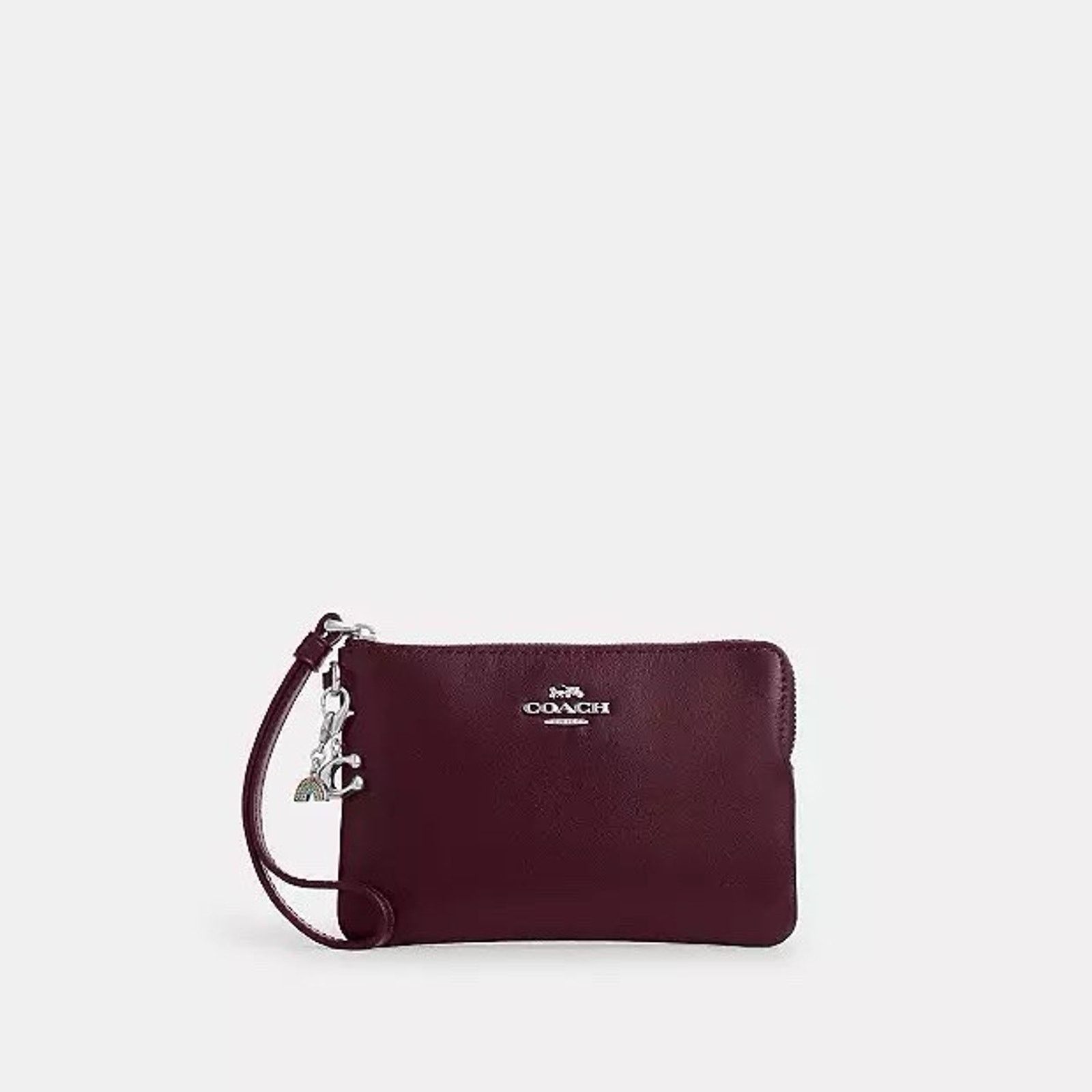 Coach NWT Coach Boxed Corner Zip Wristlet Leather CCK94 DARK WINE Size ONE SIZE - 6 Thumbnail