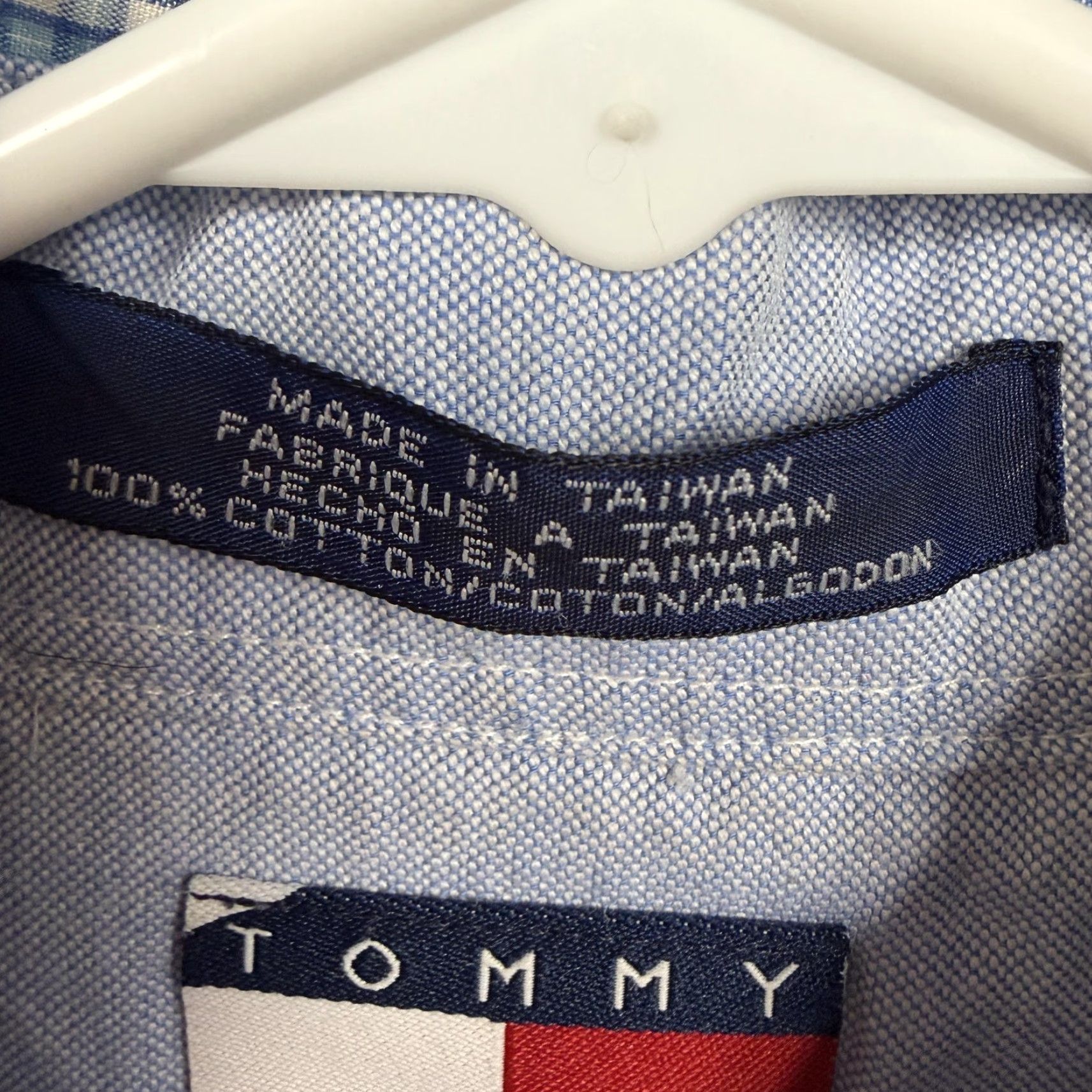 Tommy Hilfiger VINTAGE Tommy Hilfiger Shirt Mens L Blue Plaid Button-Down Short Sleeve Casual Business Preppy Size US L / EU 52-54 / 3 - 6 Thumbnail