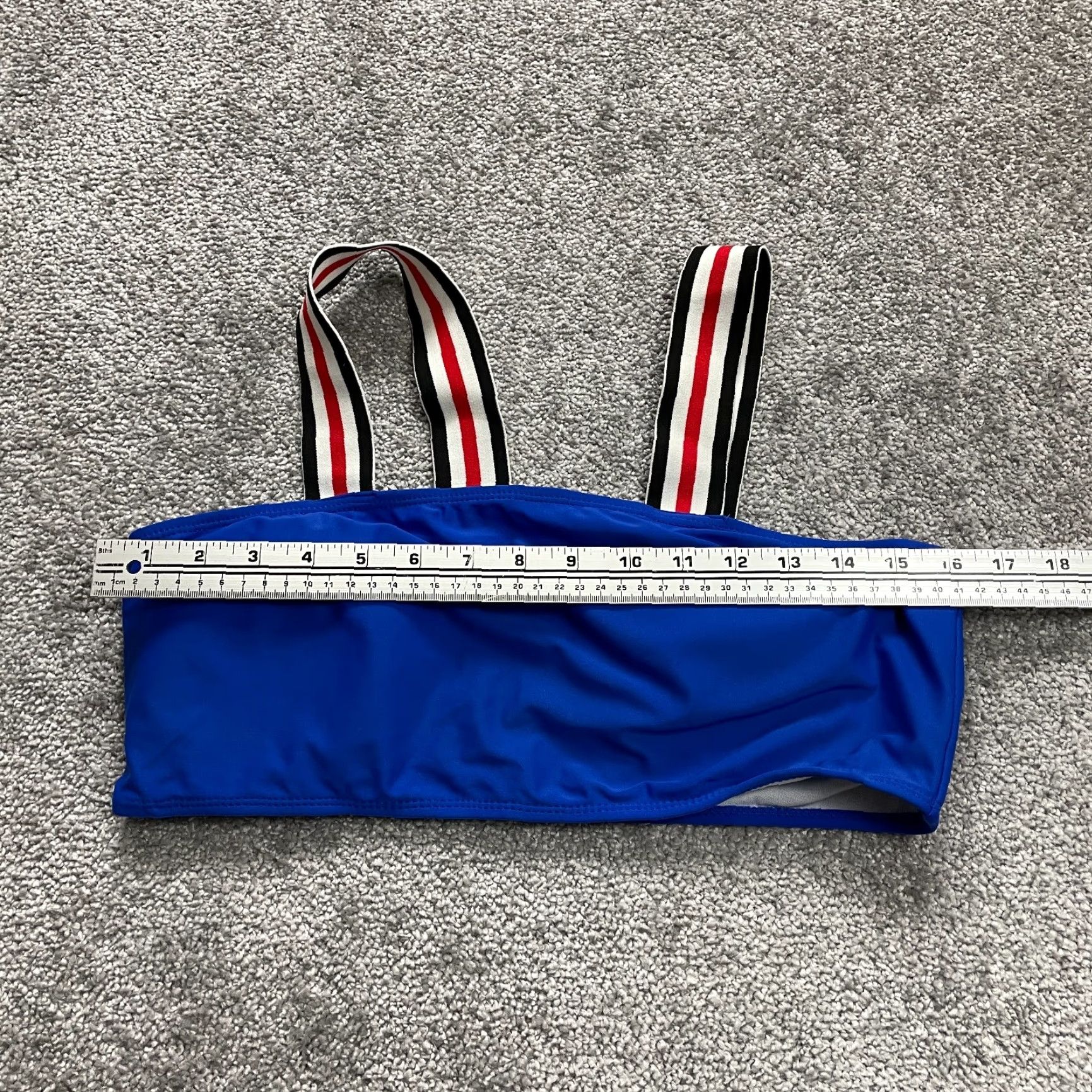 Vintage Unbranded Bikini Top Women’s L Blue Padded Wide Strap Beach Swimwear Top Size L / US 10 / IT 46 - 4 Thumbnail