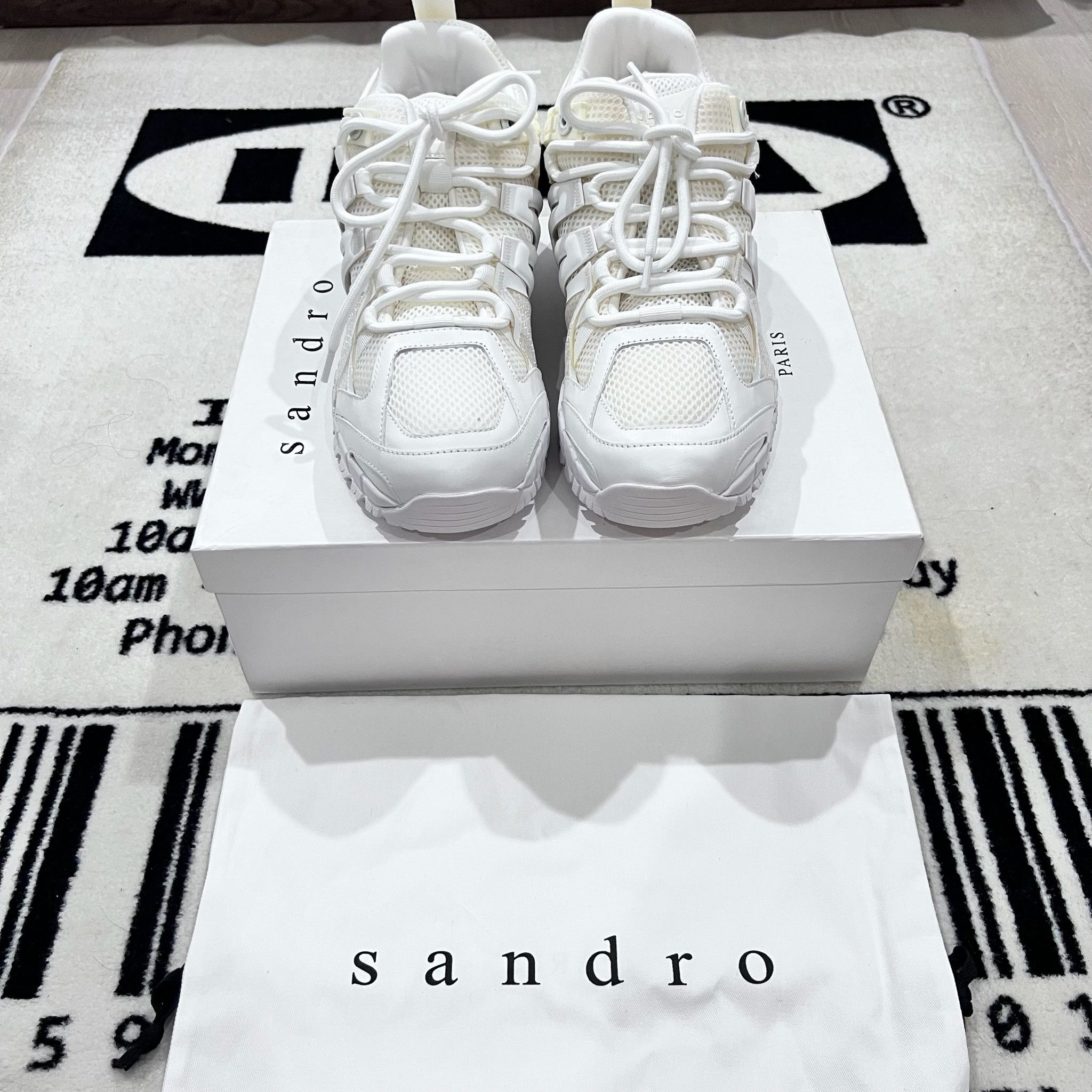 Sandro Sandro Paris Atomic H19 Monochrome Dad Chunky Sneakers Size US 9 / EU 42 - 8 Thumbnail