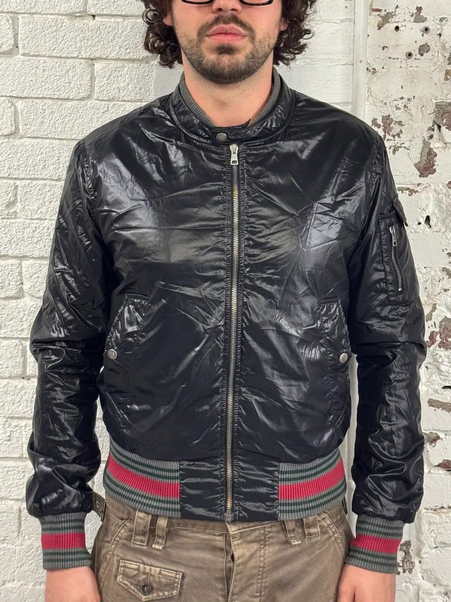 Gucci AW2008 Gucci Signature Black Bomber Jacket by Frida Giannini Size US S / EU 44-46 / 1 - 2 Thumbnail
