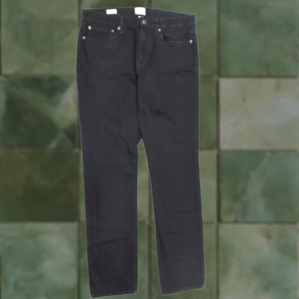 J.Crew J.CREW 770 Straight Jeans Mens 34x36 Black Slim Fit Denim Cotton Regular 5-Pocket Design Mens Size US 34 / EU 50 - 1 Thumbnail