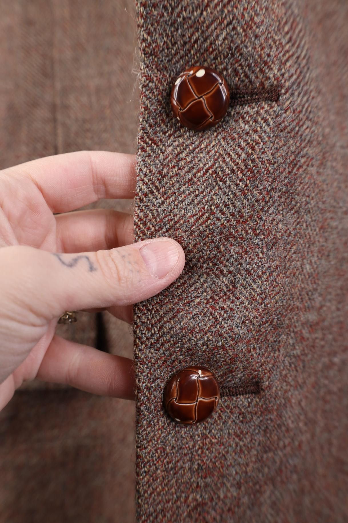 Vintage Vintage 70s Streetwear Tweed Suit Coat Blazer Jacket USA Size US XL / EU 56 / 4 - 8 Thumbnail