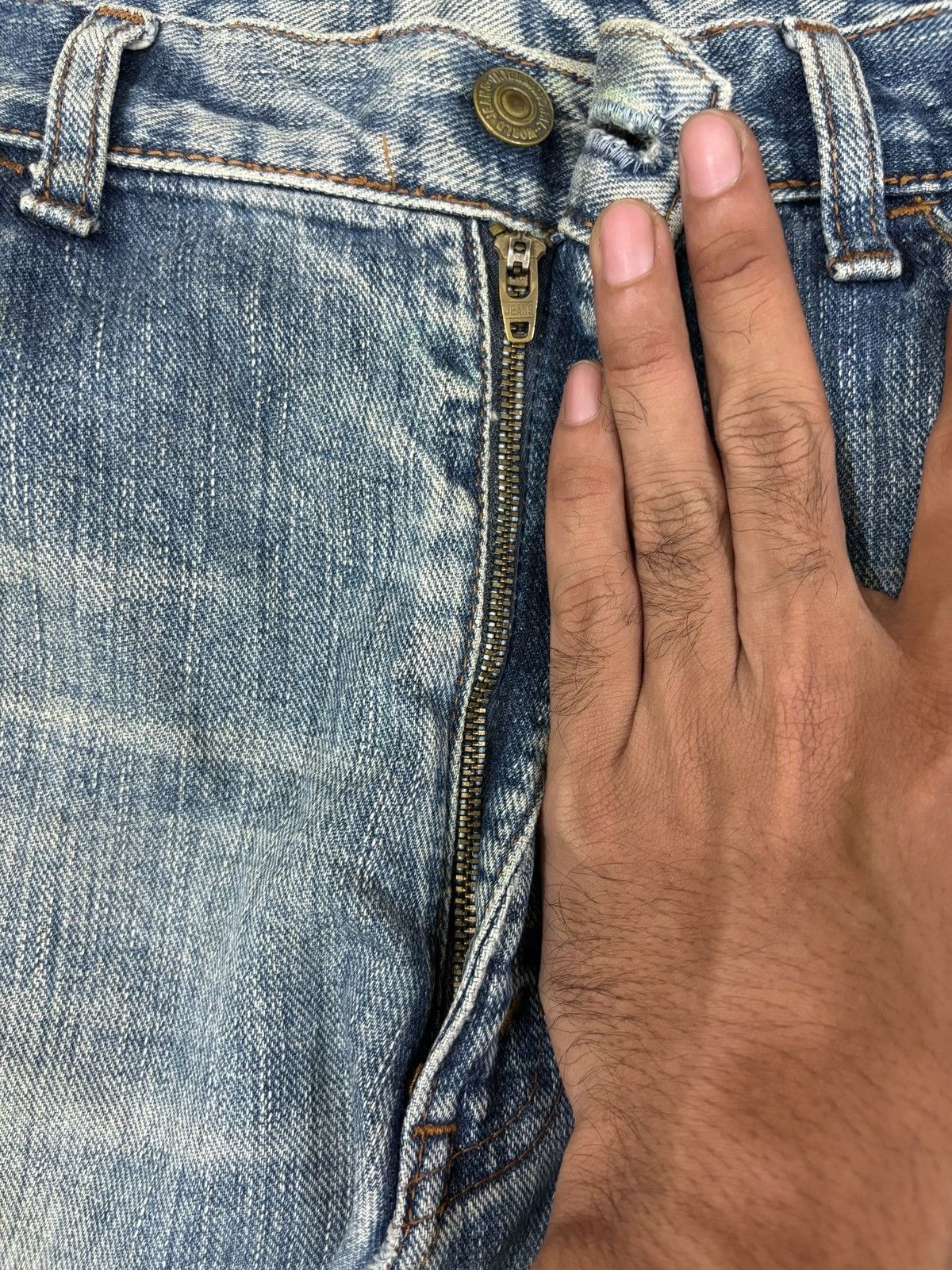 Japanese Brand Vintage Japanese Brand Cargo Distressed Baggy Jeans Size US 34 / EU 50 - 3 Thumbnail