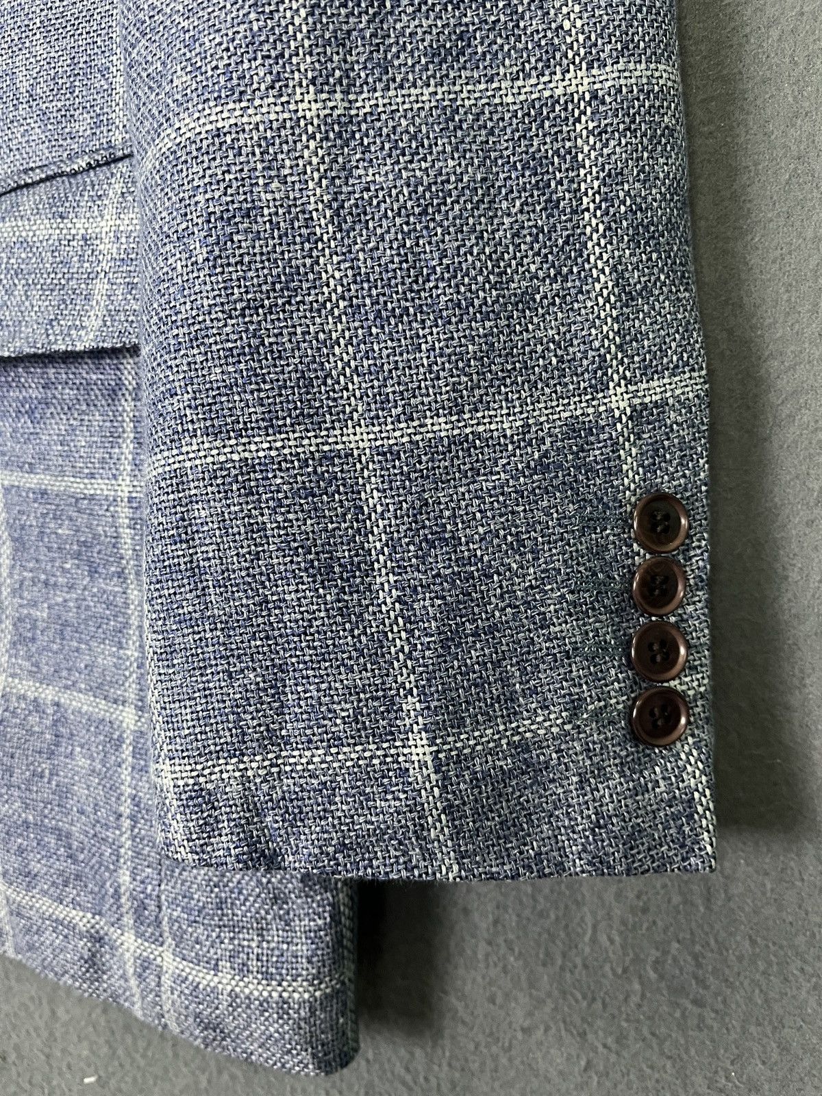 Designer × Loro Piana Loro Piana Plaid Hemp Wool Blazer Size 40R - 7 Thumbnail