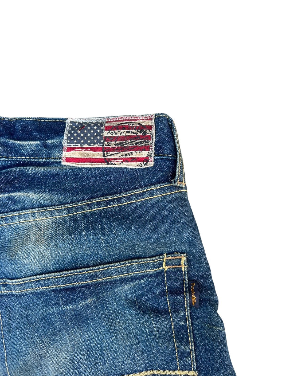 Le Grande Bleu (L.G.B.) Purple&Yellow Japan Dirty Mud Denim Straight Jeans Size US 32 / EU 48 - 19 Thumbnail