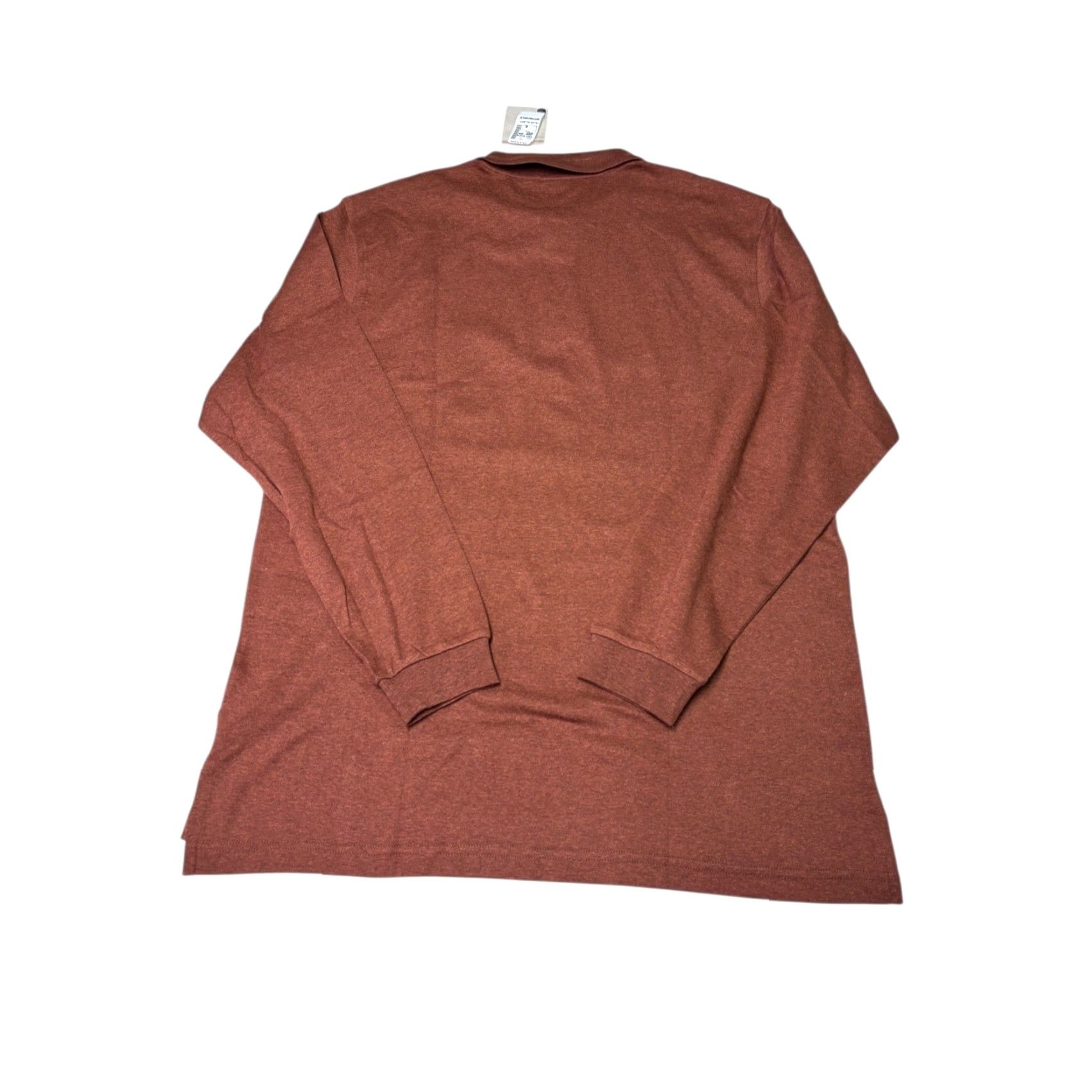 Vintage JOS A BANK Traveler's Collection Polo Shirt Long Sleeve Rust XL Men Casual Workwear Heathered 3-Button Collared Shirt Size US XL / EU 56 / 4 - 5 Thumbnail