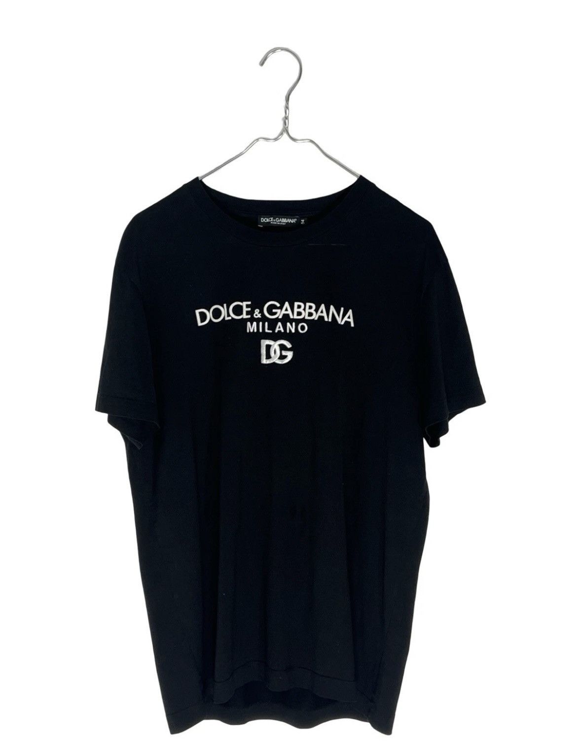 Dolce & Gabbana Dolce & Gabbana Black T-Shirt Embroidered Logo Men's Size 54 Size US L / EU 52-54 / 3 - 1 Thumbnail